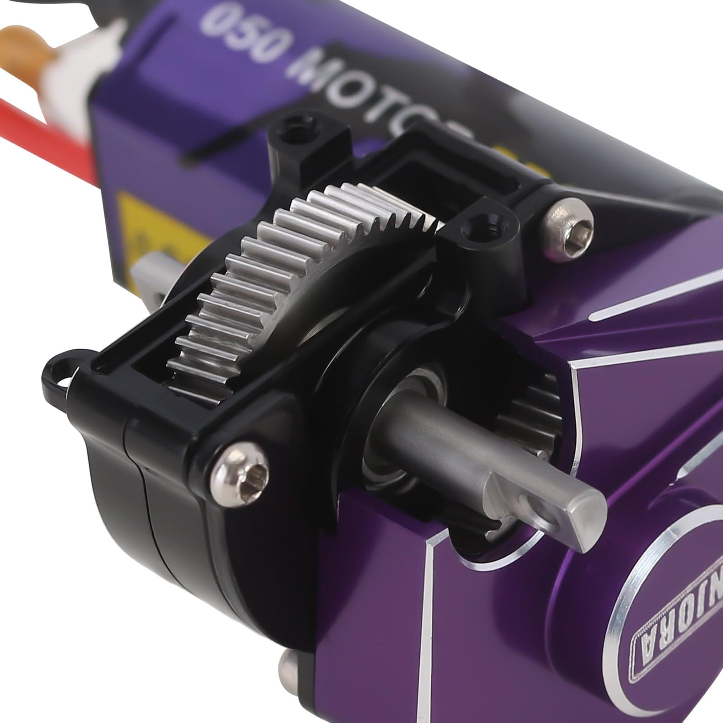 INJORA 050 50T Brushed Motor with Helical Gear Complete Transmission for SCX24 1/24 RC Crawler Upgrade