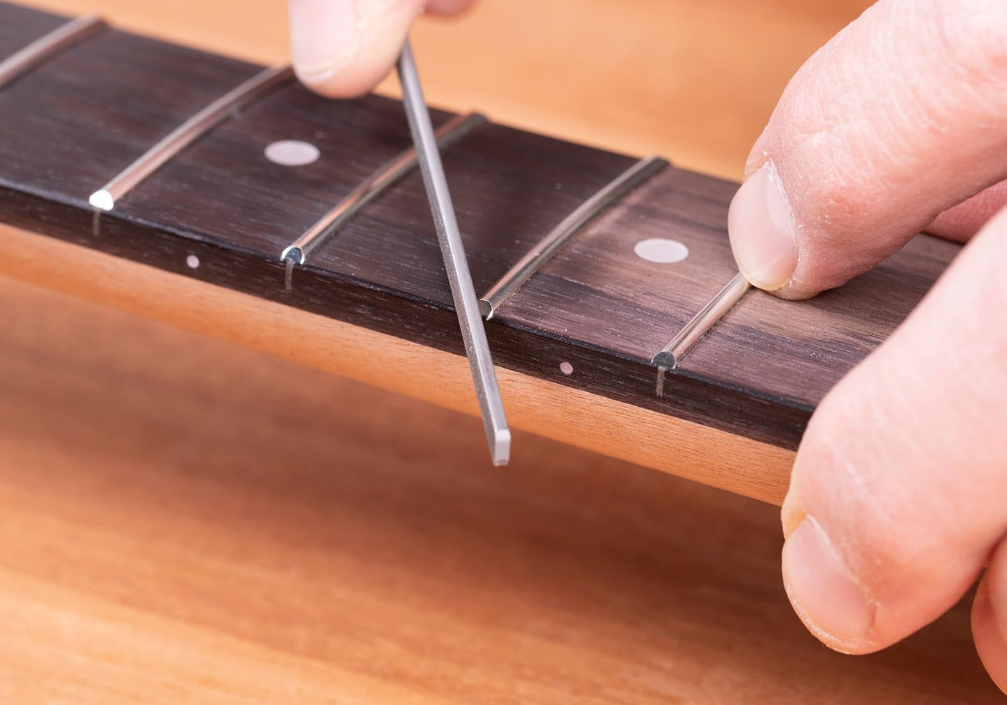 StewMac Fret End Dressing File - Safely Fix Sharp Guitar Frets & Fret Sprout Fast - For Rounding, Shaping, and Smoothing Frets - Professional Luthier Guitar Repair Tool - (1175)