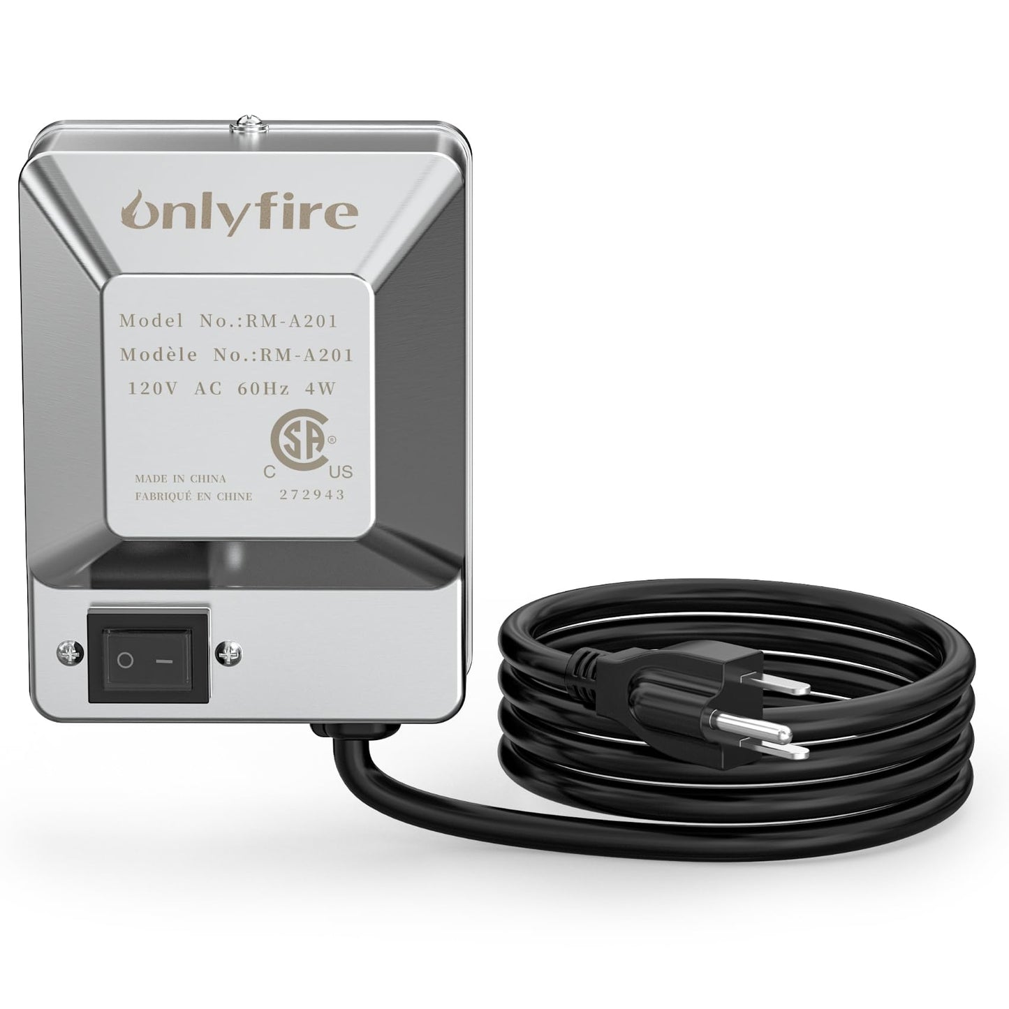 Onlyfire Universal Grill Electric Replacement Stainless Steel Rotisserie Motor 120 Volt 4 Watt On/Off Switch- 30 lb. Load, OEM/ODM, Aftermarket