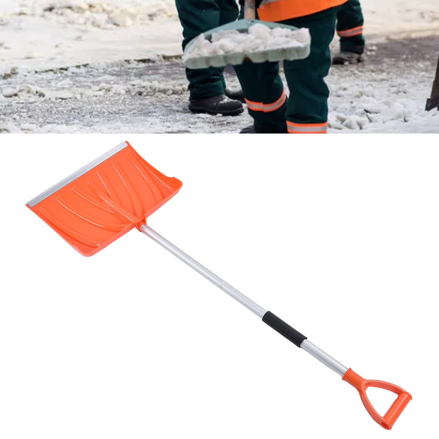 Snow Shovel, Metal Snow Shovel D Shaped Handle Detachable Assemblable Compact Practical Large Capacity Wearable Super Snow Scoop for for Sand