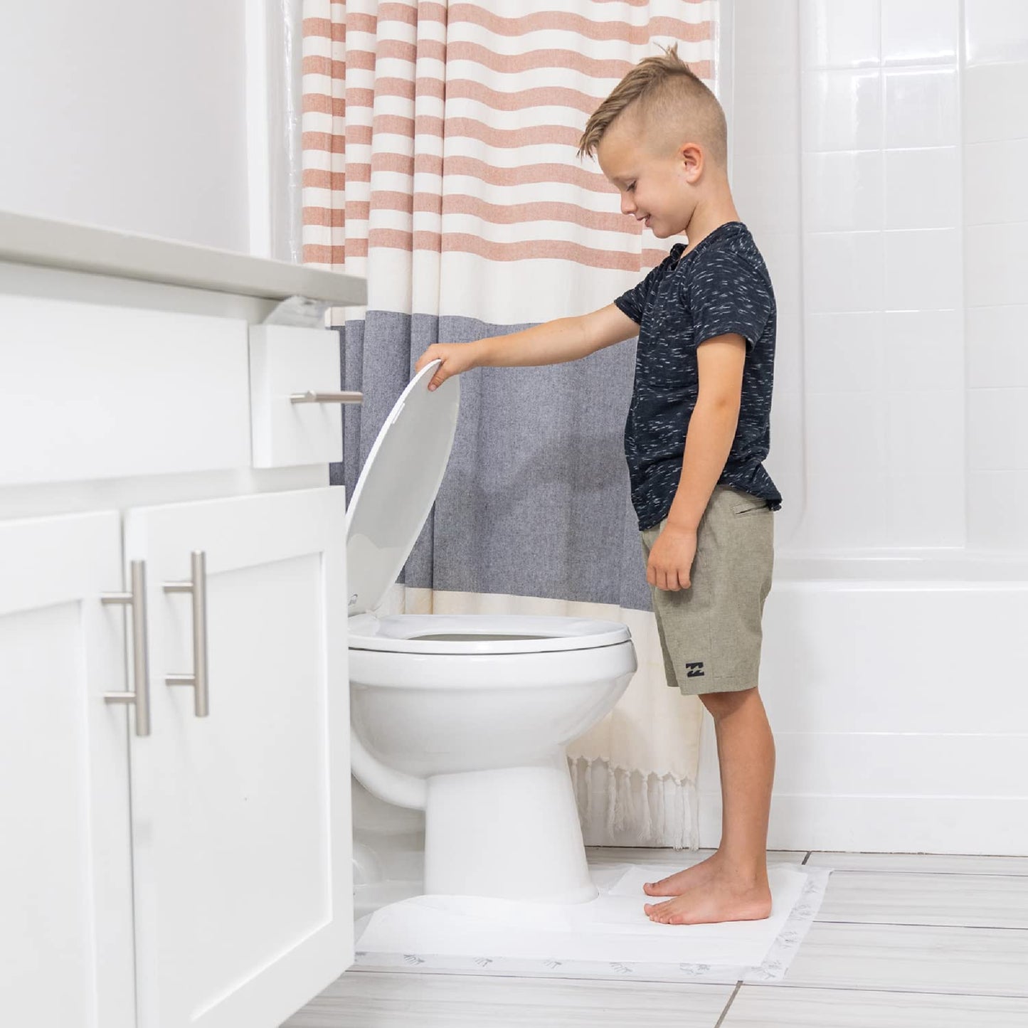 Tinkle Mat Disposable Toilet Commode Mat - 24 x 24 Inches, 20 Pack, Unscented