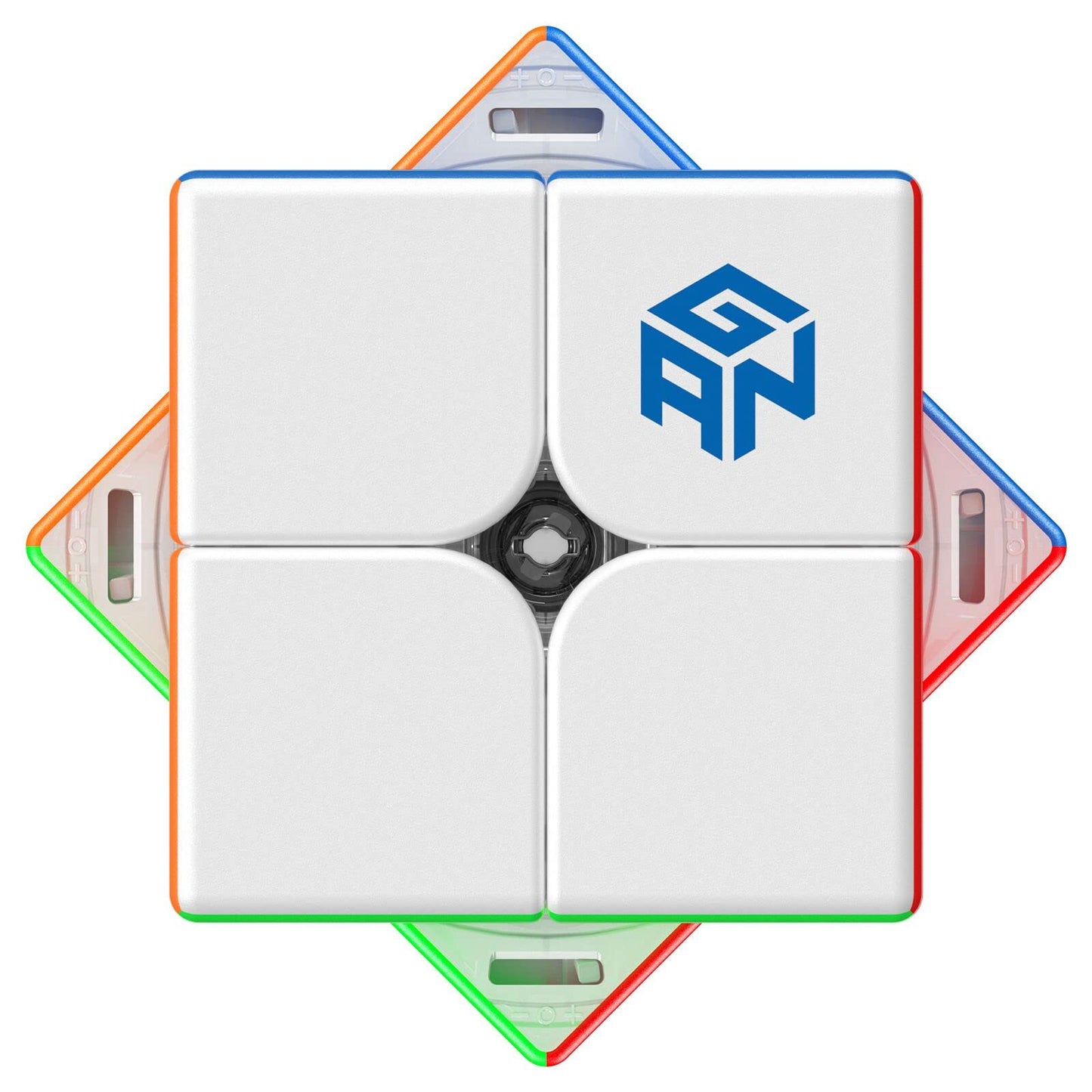 GAN 251 M Pro, 2x2 Magnetic Speed Cube Stickerless 63 Magnets Brain Teasers 3D Puzzle Toy for Kids Teens Adults Travel Games Holiday Birthday Gift (Frosted Surface Primary Internal)