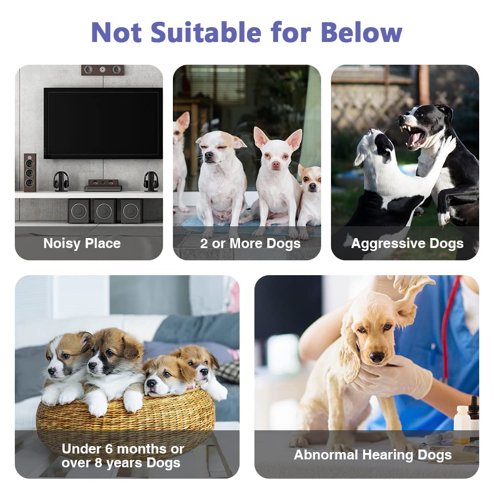 Automatic Dog Barking Control Devices, Upgraded 3 Levels Anti Barking Device for Dogs, Stop Barking Dog Device, Waterproof Rechargeable Barks Stopper for Puppy Small Medium Large Dogs