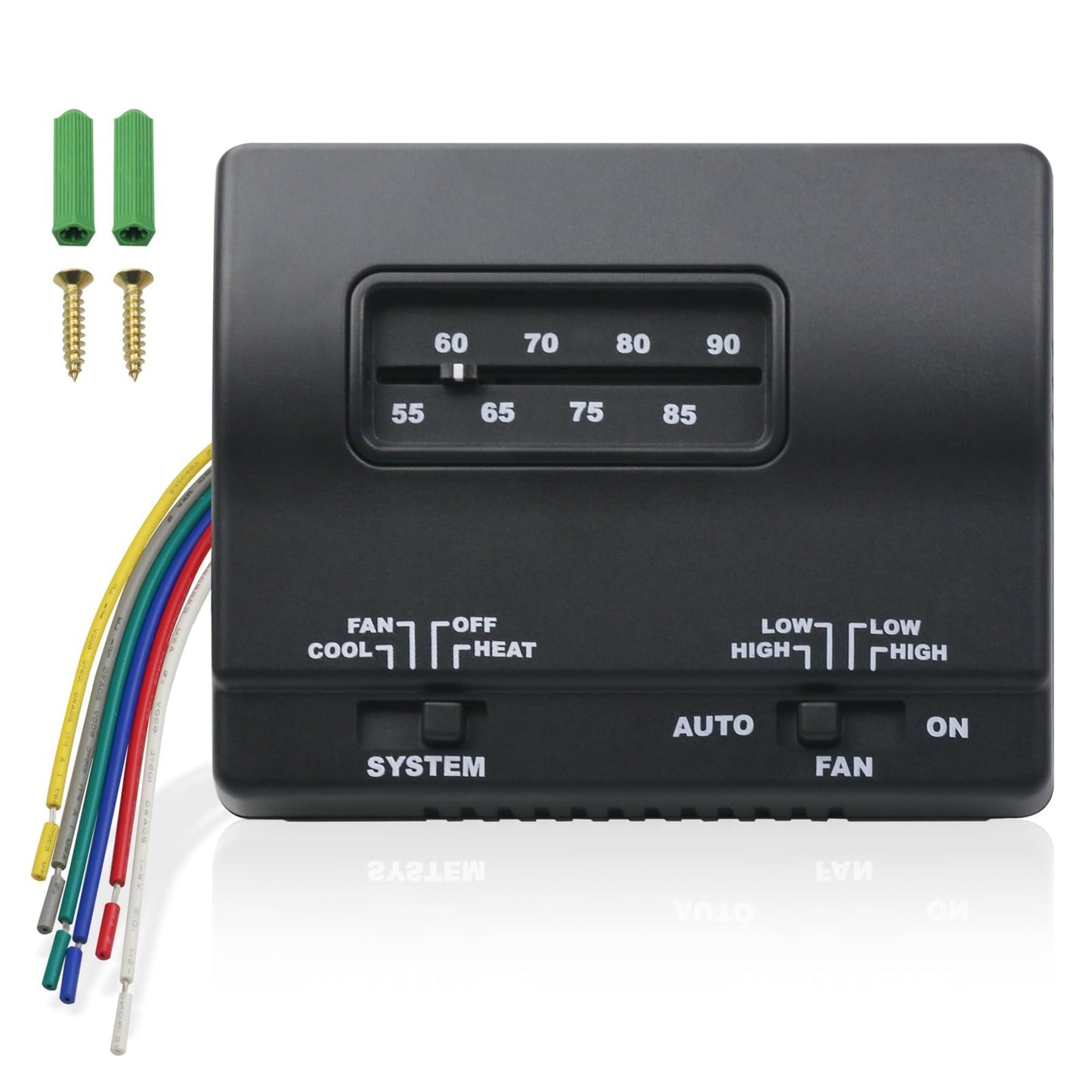 7330F3852 RV Thermostat Single Stage Heating/Cooling Control Compatible with Coleman Mach Series Air Conditioner Parts Temperature Regulation