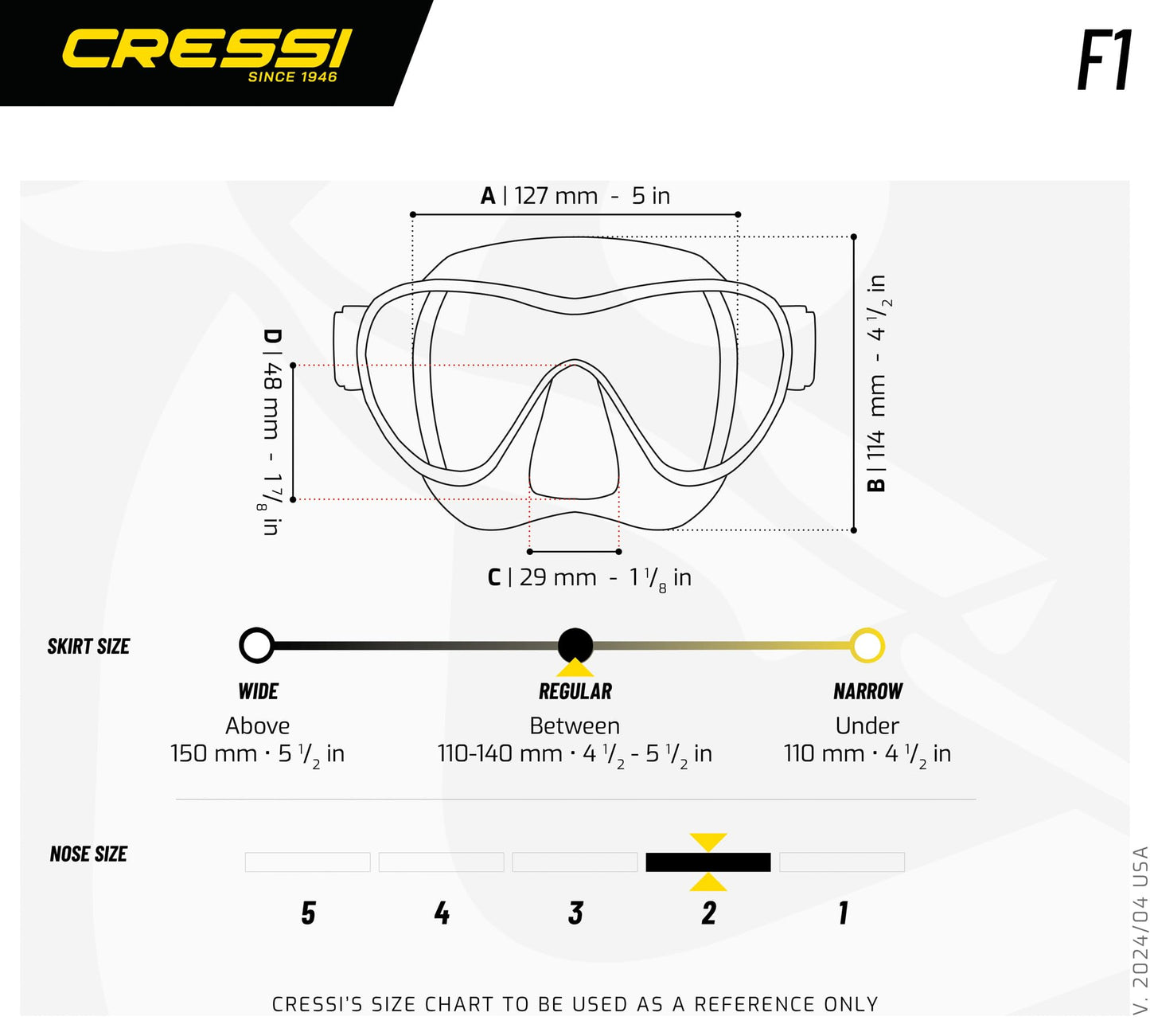 Cressi F1, Clear/Clear/Black