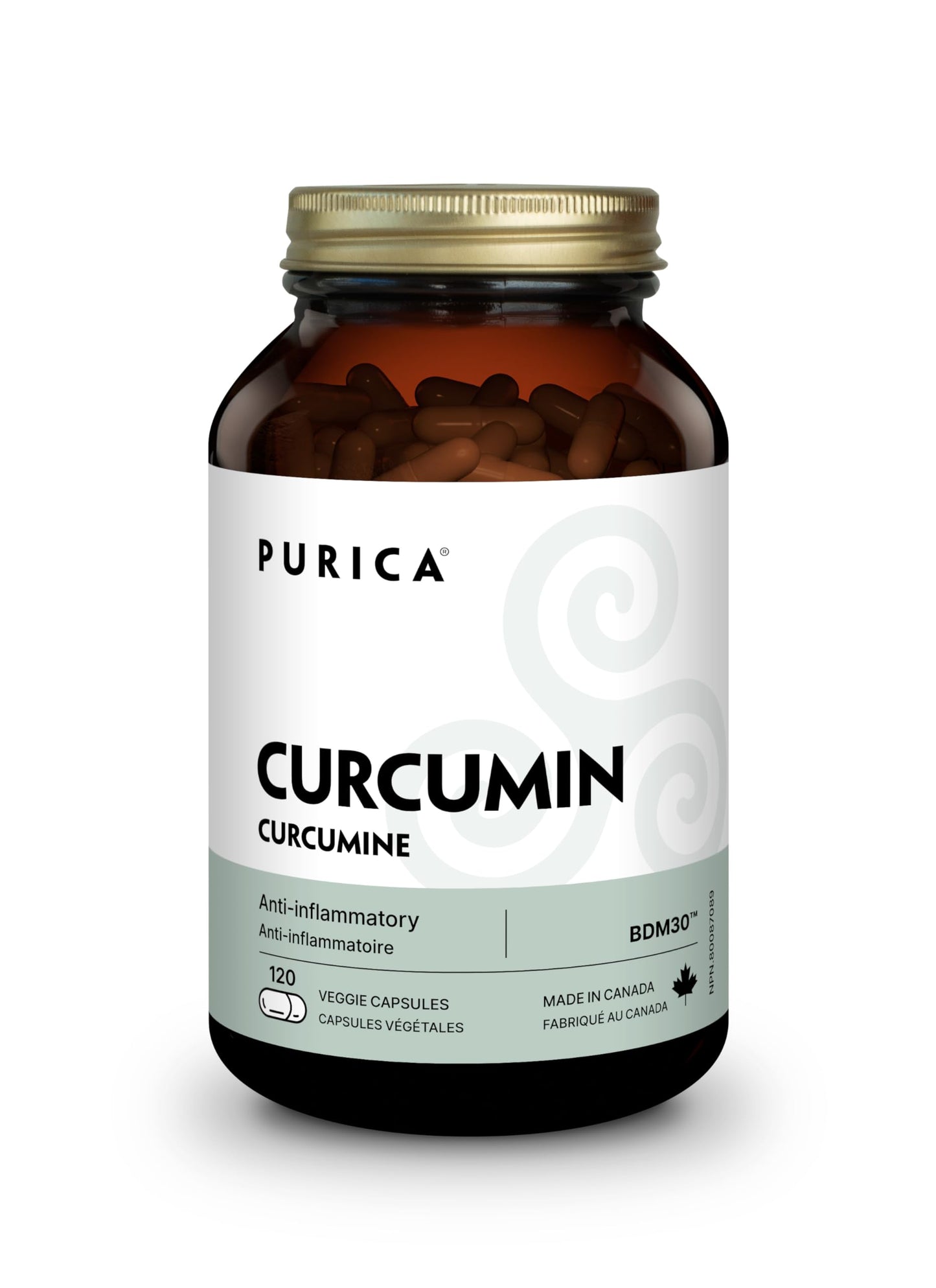 PURICA Extra Strength Curcumin 30% BDMC, 120 Vegan Capsules 120-Day Supply - Turmeric Curcumin Supplements for Skin and Brain Health - Provides Antioxidants for the Maintenance of Good Health