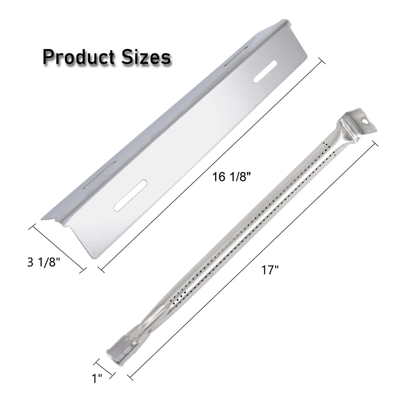 BBQSAVIOR SC13 BBQ Replacement Parts for Napoleon Prestige 500 PRO 500 Napoleon Rogue Series 525 625 425 Stainless Steel 7 Sear Plates and 4 Burner Tubes