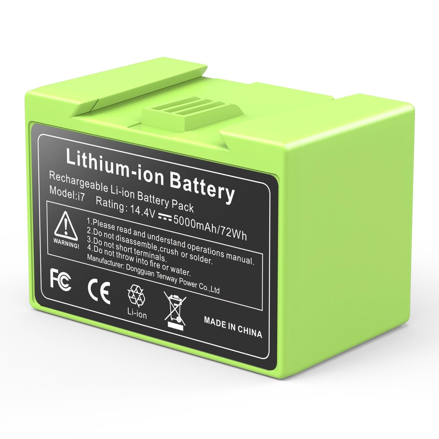 5000mAh 14.4V Battery Compatible for iRobot Roomba E5 5134 5150 5158, E6 6198 6134 6199, i7 i7+7150 7550 i7550 i7558, i3 i3+ 3150 3550 3558 i4 i4+ 4150 4550 4552 4192 4624864 ABL-D1 Vacuum Cleaner