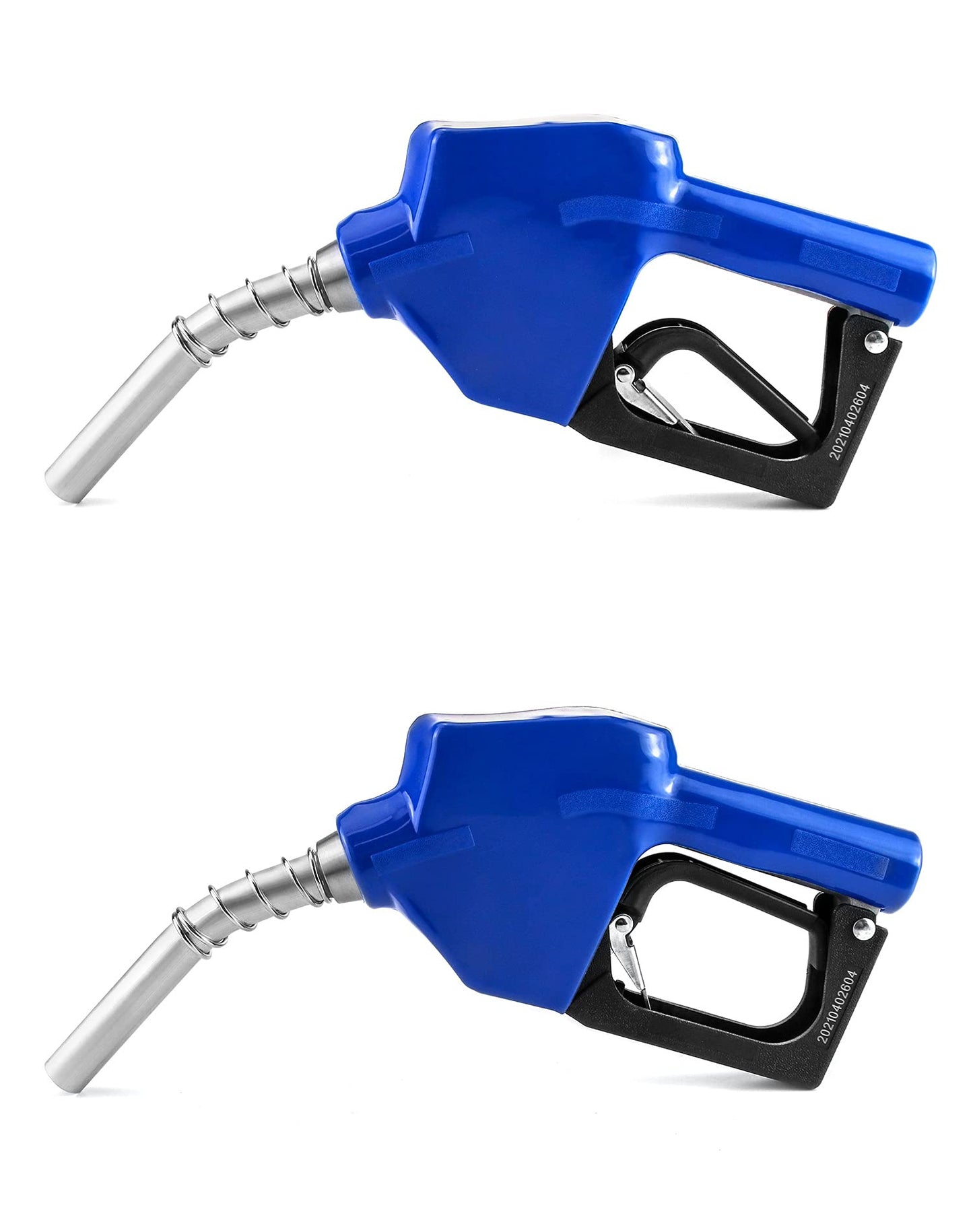 QWROK 3/4" Automatic Fuel Nozzle Auto Shut Off Gasoline Nozzle for Petrol Diesel Fuel Refilling, 0-60L/min Flow Rate, 3/4" NPT Inlet Size, 13/16'' Outlet Size, Blue