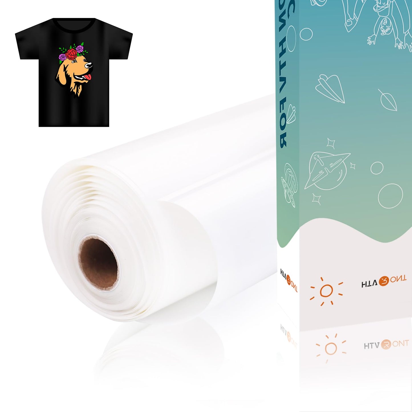 HTVRONT Sublimation HTV for Dark/Light Fabric - 12" X 20FT Sublimation Vinyl Matte - Sublimation Blanks for Sublimation Shirts/Bag/Hat/Pillow