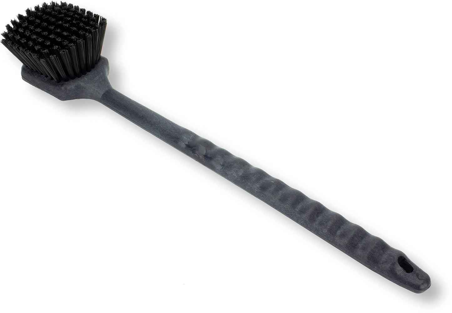 SPARTA Plastic Large Scrub Brush, Kitchen Brush, Utility Brush with Long Handle for Cleaning, 20 Inches, Black, (Pack of 6)