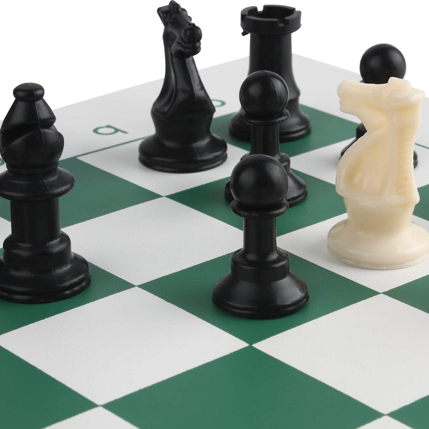 Andux Chess Game Set Chess Pieces and Rollable Board XQTZ-01 (Green,42x42cm)