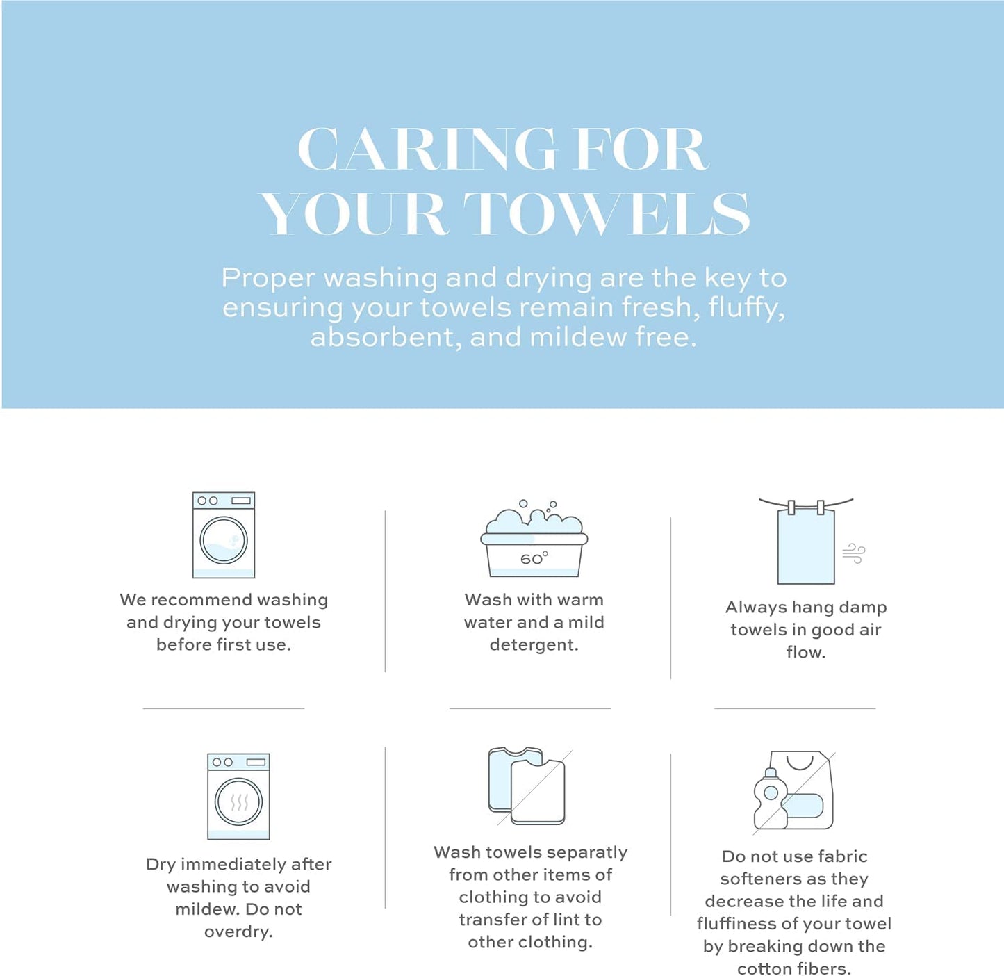 Luxury Taupe Hand Towels - Soft 100% Turkish Cotton | Highly Absorbent Hotel spa Bathroom Towel Collection | 16x30 Inch | Set of 6