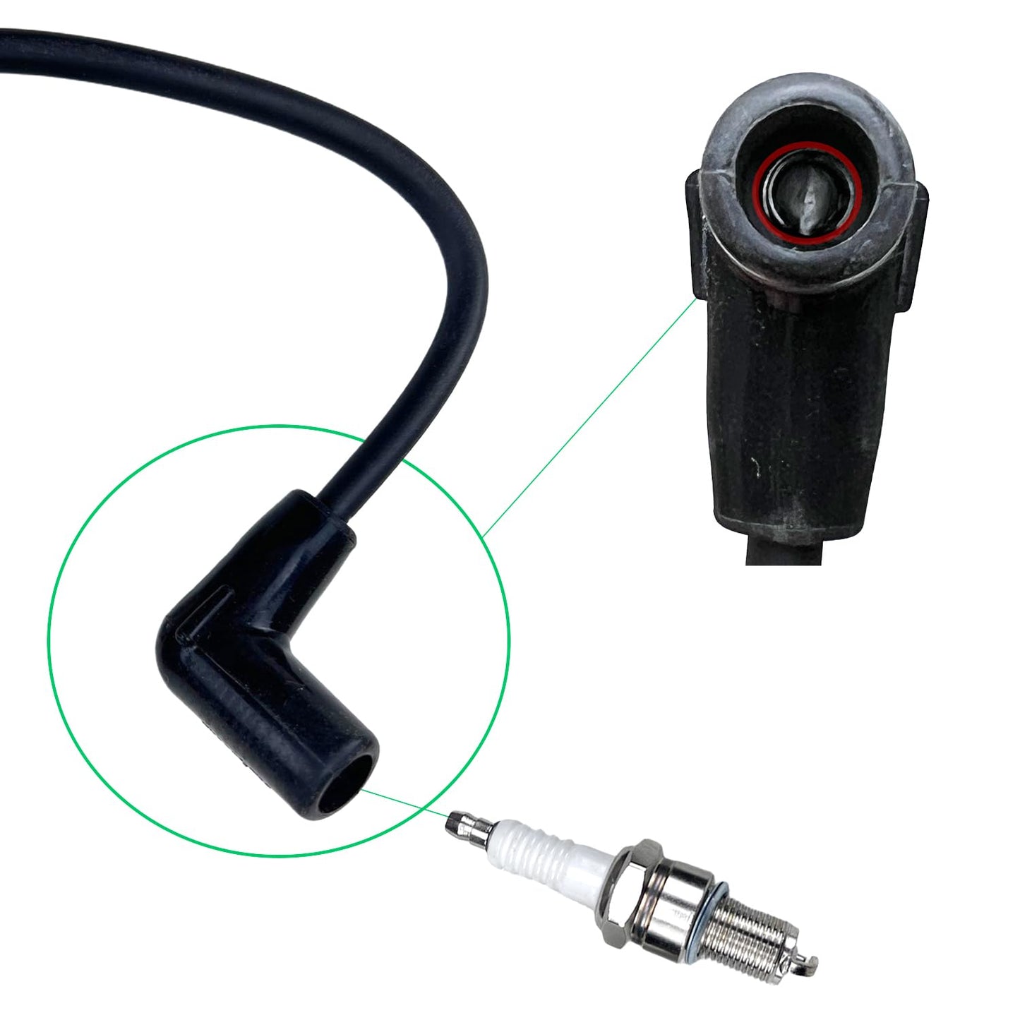 Ignition Coil Spark Plug Fit for Kohler ECH630 ECH680 CH740 25 519 02-S 25-519-02-S 2551902-S