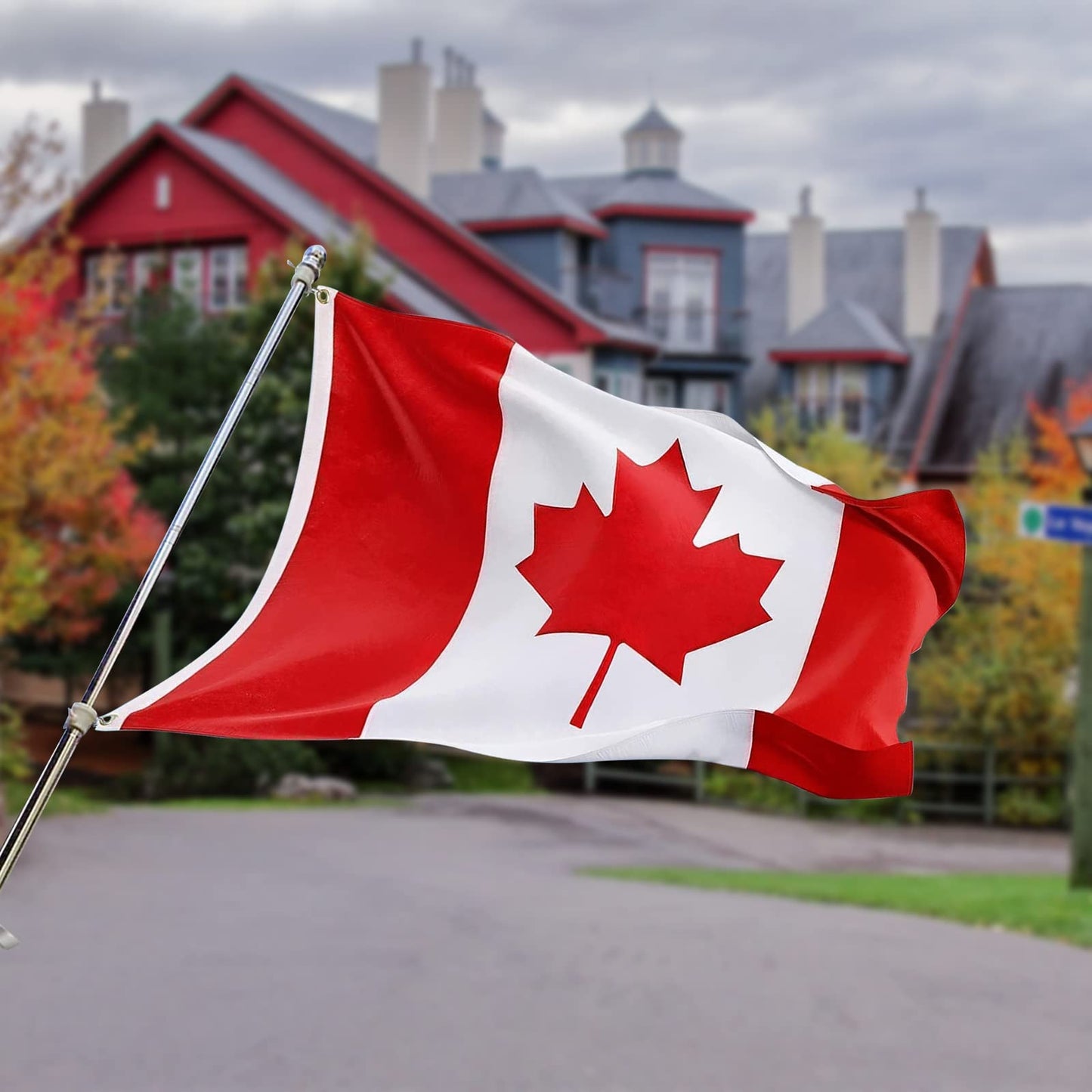 6FT Flag Pole Kit - Flag Poles for Outside with 180 Degree Adjustable Bracket, Heavy Duty Flag Pole Bracket Stainless Steel Portable Adjustable Flag Pole Kit for Truck Porch Garden Yard House