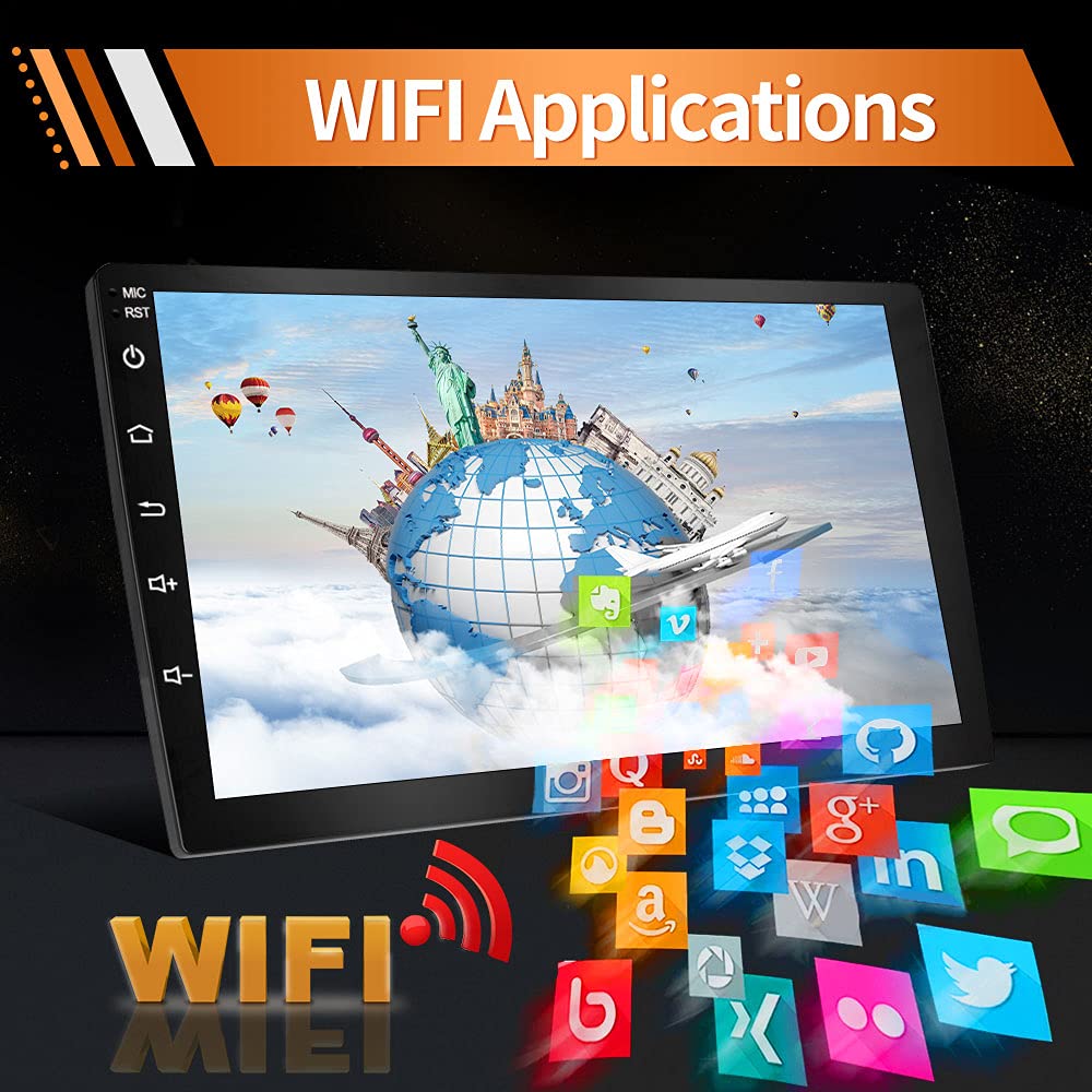 AWESAFE Car Radio Stereo Andriod 13 for Jeep Wrangler JK Compass Grand Cherokee Dodge Ram with CarPlay Android Auto