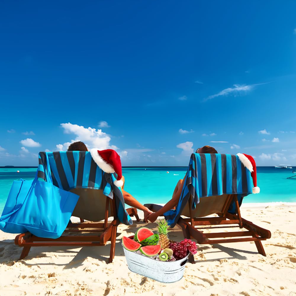 2 Pcs 4 Gallon Metal Beverage Ice Buckets,Galvanized Ice Buckets, Ice Bucket Set with Handles for Parties, Large Metal Drink for Beer, Wine, Cocktails & Outdoor Events