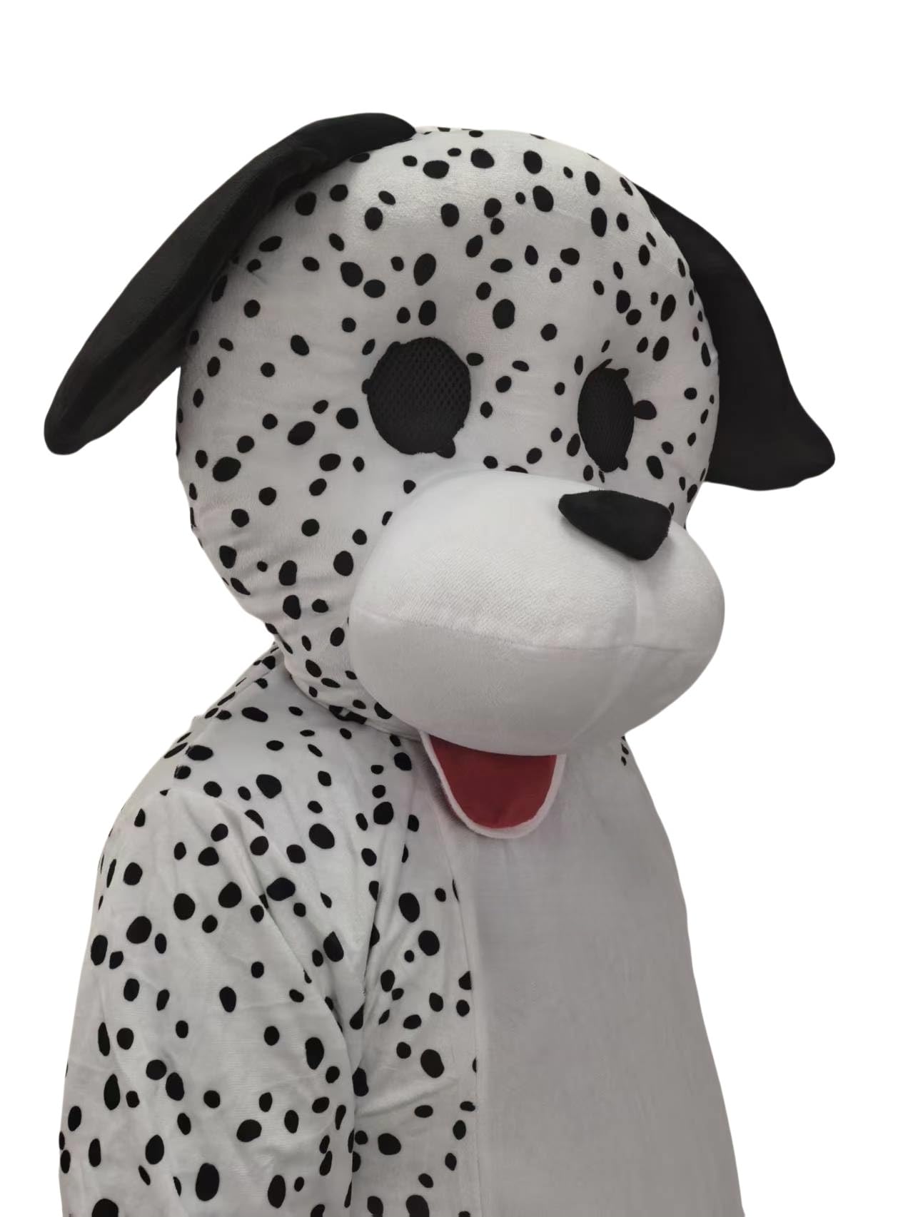 Lormaka Dalmatian Plush Dog Mascot Costume, Spotted Black and White