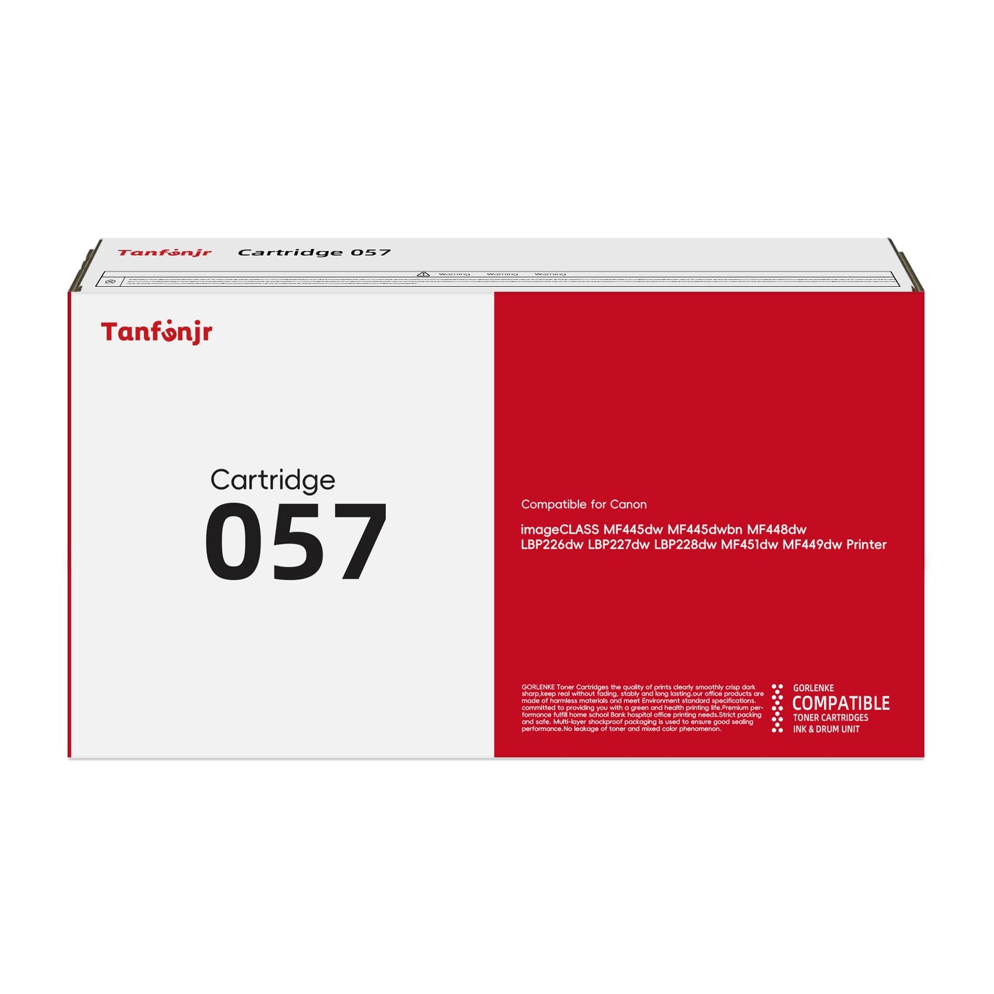 Cartridge 057 Toner [with CHIP] Black Replacement for Canon 057 Toner ImageCLASS MF445dw MF445dwbn MF448dw MF449dw MF451dw LBP226dw LBP227dw LBP228dw Printer Ink 1 Pack