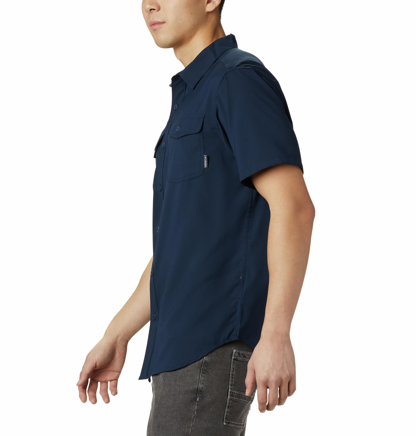 Columbia Men's Utilizer II Solid Short Sleeve Shirt -Collegiate Navy, L