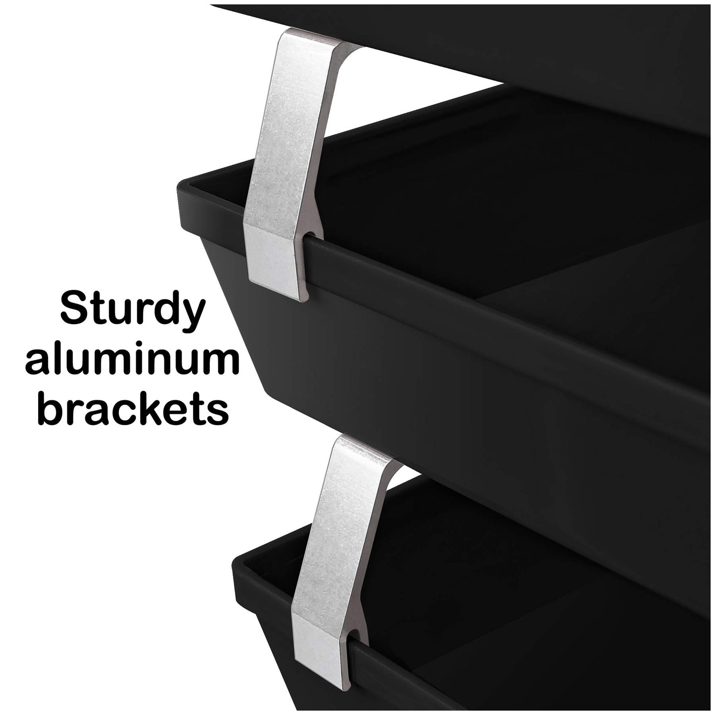 Acrimet Facility 4 Tier Letter Tray, Side Load, Letter Size/A4, Desktop File Organizer, Plastic (Black)