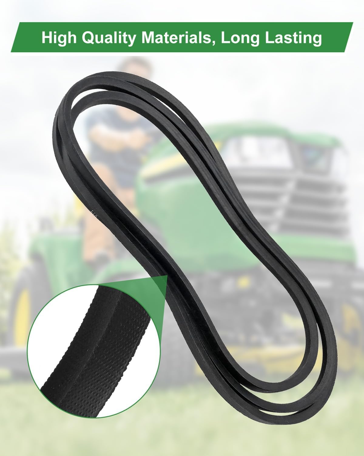 Idler Pulley and Drive Belt Kit Fit for John Deere GX20006 GX20286 GX20287 GX20286-A GX20287-A L100 L110 L120 L130 L107