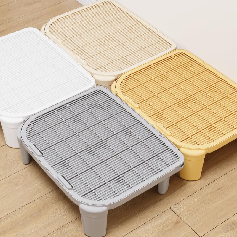 Cat Litter Mat Litter Trapping Mat,Litter Box Mat,Waterproof Cat Mats for Litter Large,Easy Clean,Non-Slip Litter Mat for Cat,Urine-Proof Kitty Litter Catcher Mat,Washable (White, 5.90 inches)