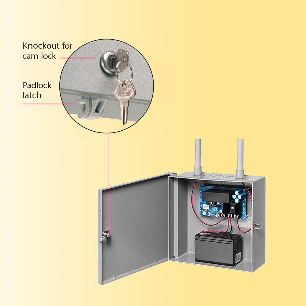 Arlington EB1212-1 Electronic Equipment Enclosure Box, 12 x 12 x 4, Non-Metallic, 1-Pack