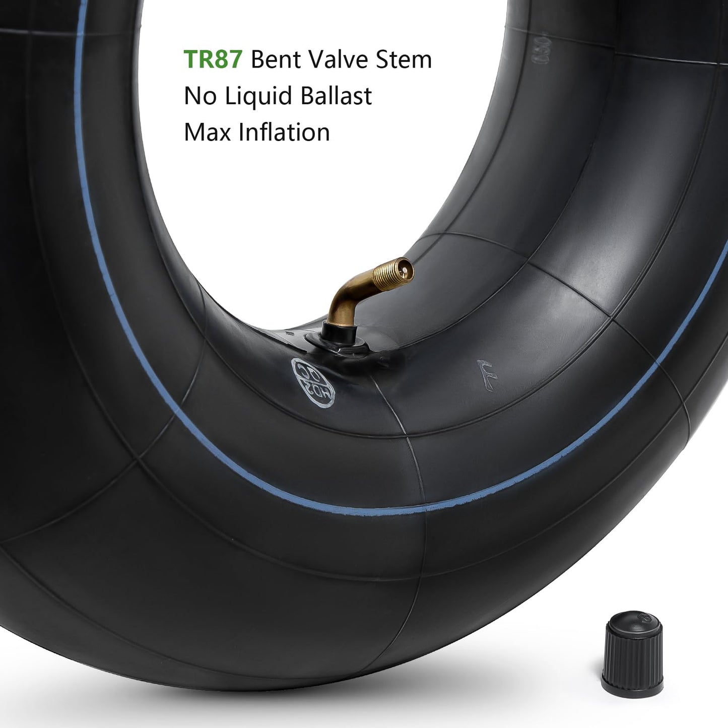 Heavy Duty 16x6.50-8 Inner Tubes with TR-87 Bent Valve Stem, Premium Replacement 16x6.50-8/16x7.50-8 Lawn Mower Tire Tubes Fit for Tractor, Garden Trailer, Golf Carts, Wheelbarrows and More Pack of 2