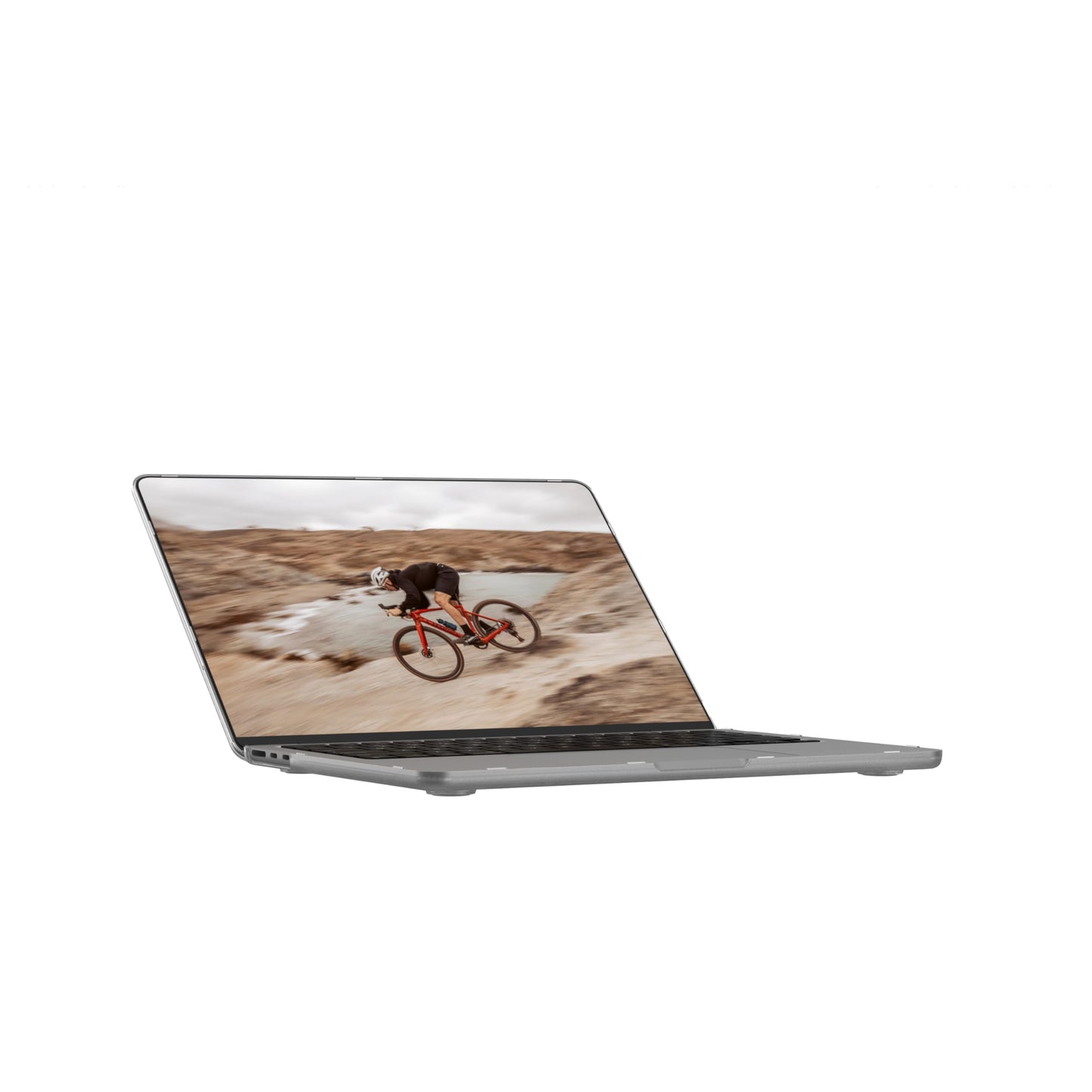 URBAN ARMOR GEAR UAG Designed for MacBook Air 13" M4/M3/M2 2022-2025 (A2681, A3113, A3240) Case - Rugged One Piece Hardshell Transparent Clear Scratch Resistant Protective Cover, Essential Armor Ice