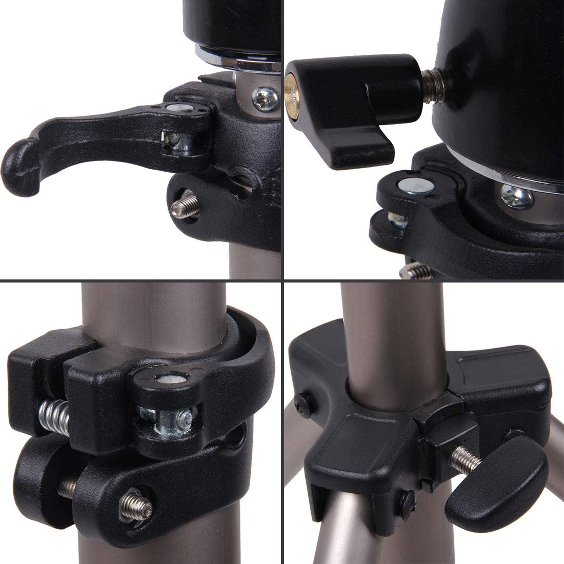 NEWSHAIR Premium Aluminum Stand Tripod Holder 68In Adjustable Wig Head Stand Portable Wig Head Tripod Silver Mannequin Head Holder for Cosmetologist Hairstylist Barber and Individuals Wig Stand Tripod Holder Come with Black Travel Bag