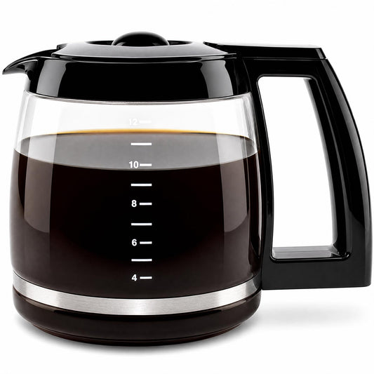 12-Cup Replacement Glass Carafe for Cuisinart Coffee Maker Models CHW-12, CHW-12P1, DCC-1100BK, DCC-1200, DCC-2650, DGB-550BK, DGB-550BK1 DGB-625BC, DGB-700BC, and SS-12 Part# DCC-1200PRC