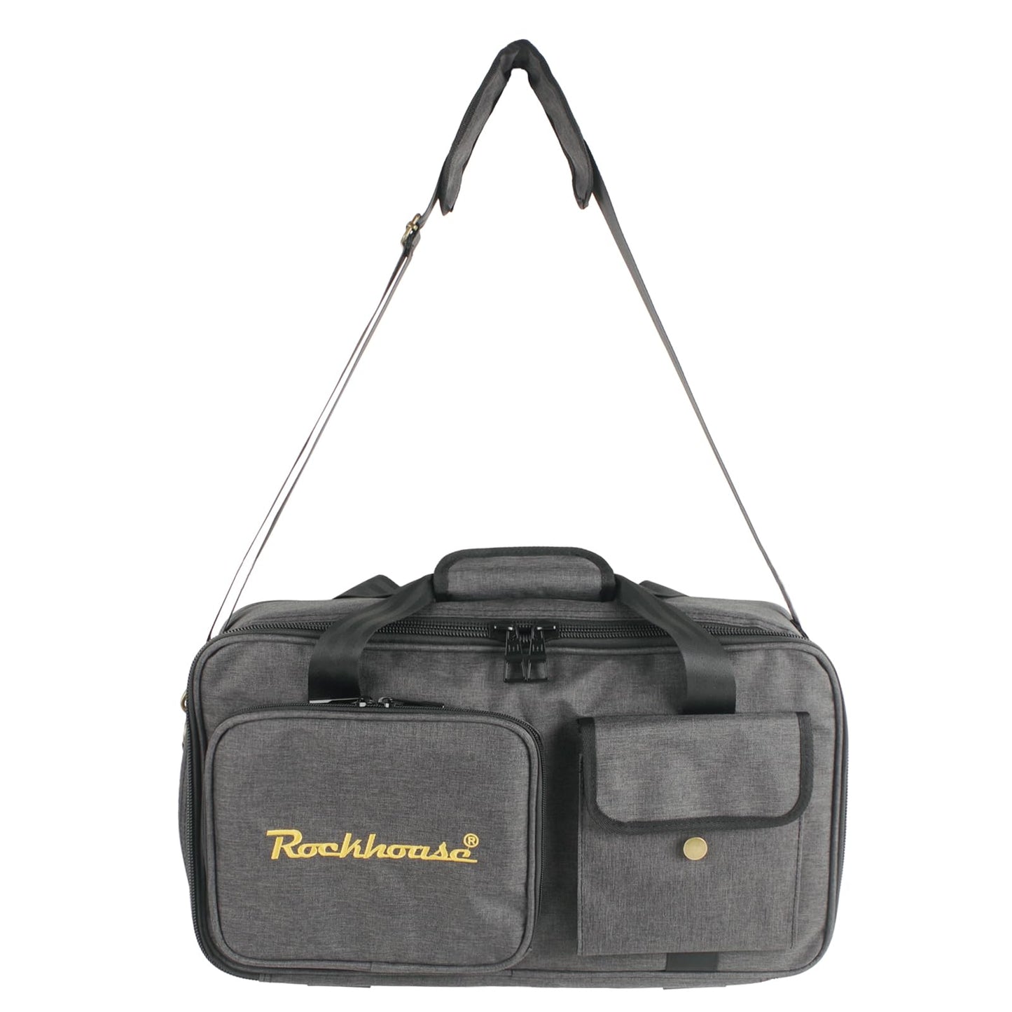 Rockhouse Multi-Effects Pedal Bag, DJ Equipment Carrying Case with Divider for Travel Gigs, 19.3 x 10.6 x 6.3 inches (MEB-M)