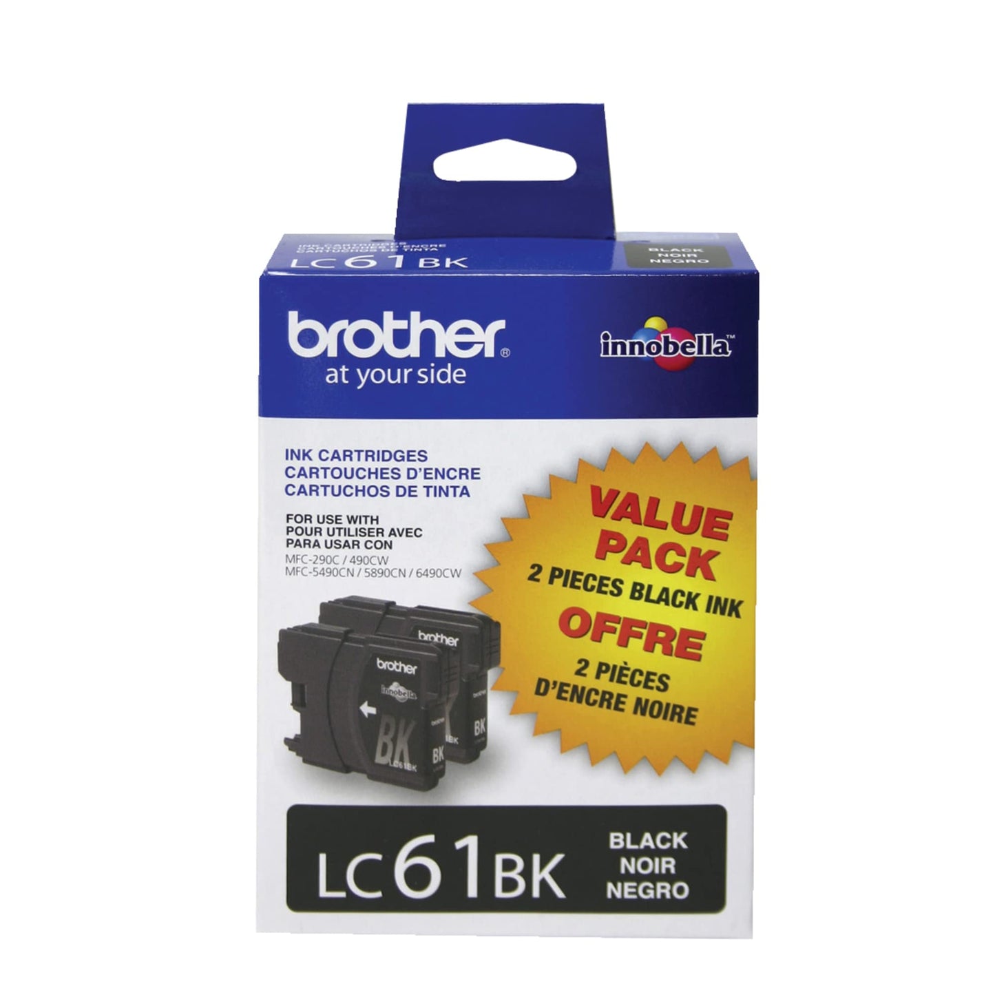 Brother LC61BK Ink Cartridge - Black 2 Pack