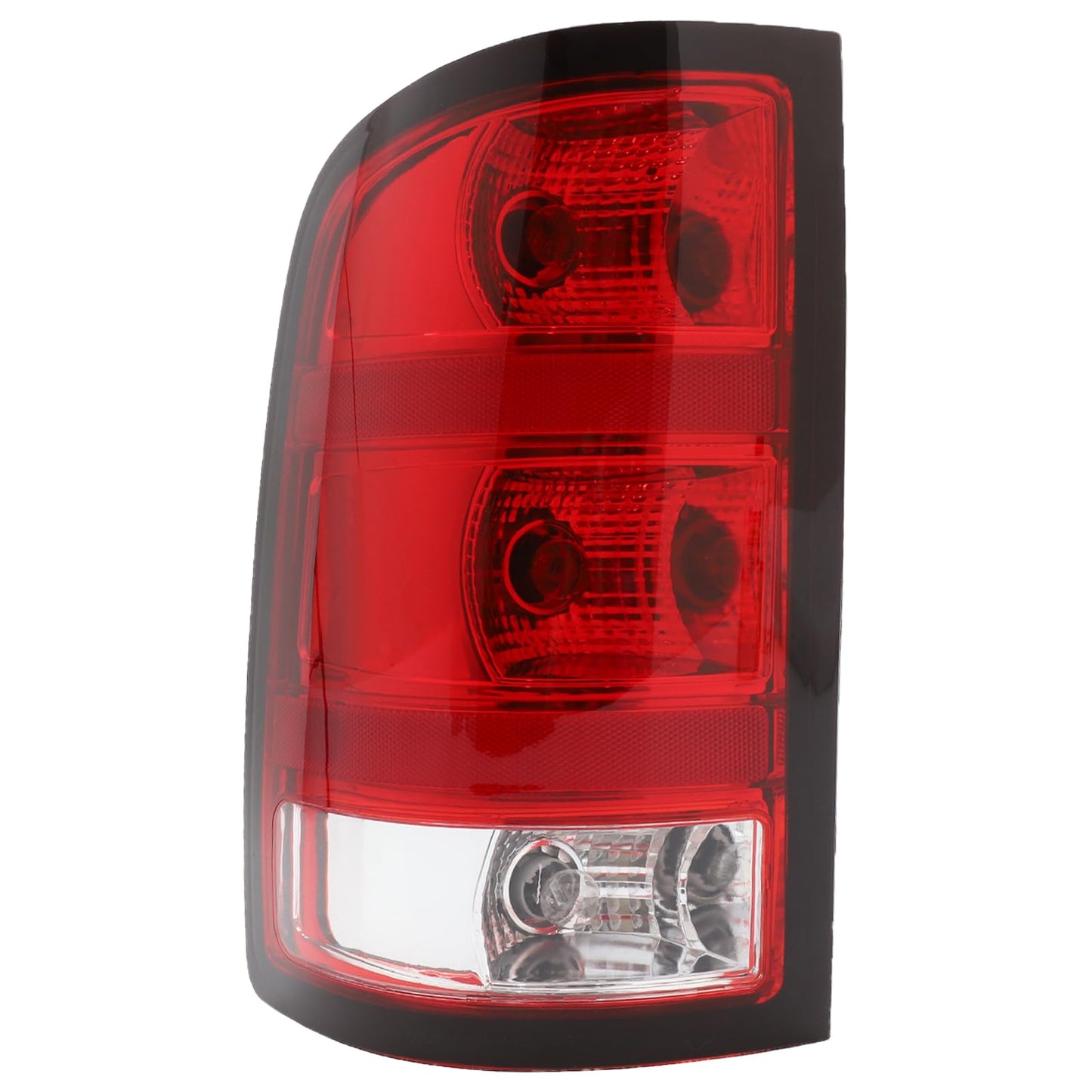 Left Tail Light Compatible With 2007-2013 GMC Sierra 1500 2500HD 3500HD Left Driver Side Rear Brake Lamps With Bulbs and Harness Included Black Edge Replace# GM2800208,GM2801208