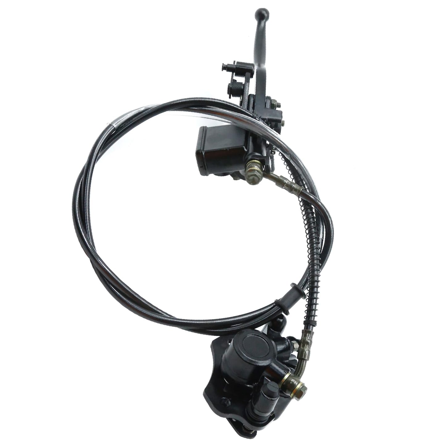 CADUFUELLY Rear Hydraulic Brake Master Cylinder Caliper, Disc Brake Master Cylinder Caliper Replacement for Chinese ATV Quad from 50cc to 250cc, Replacement for TaoTao Replacement for Kazuma