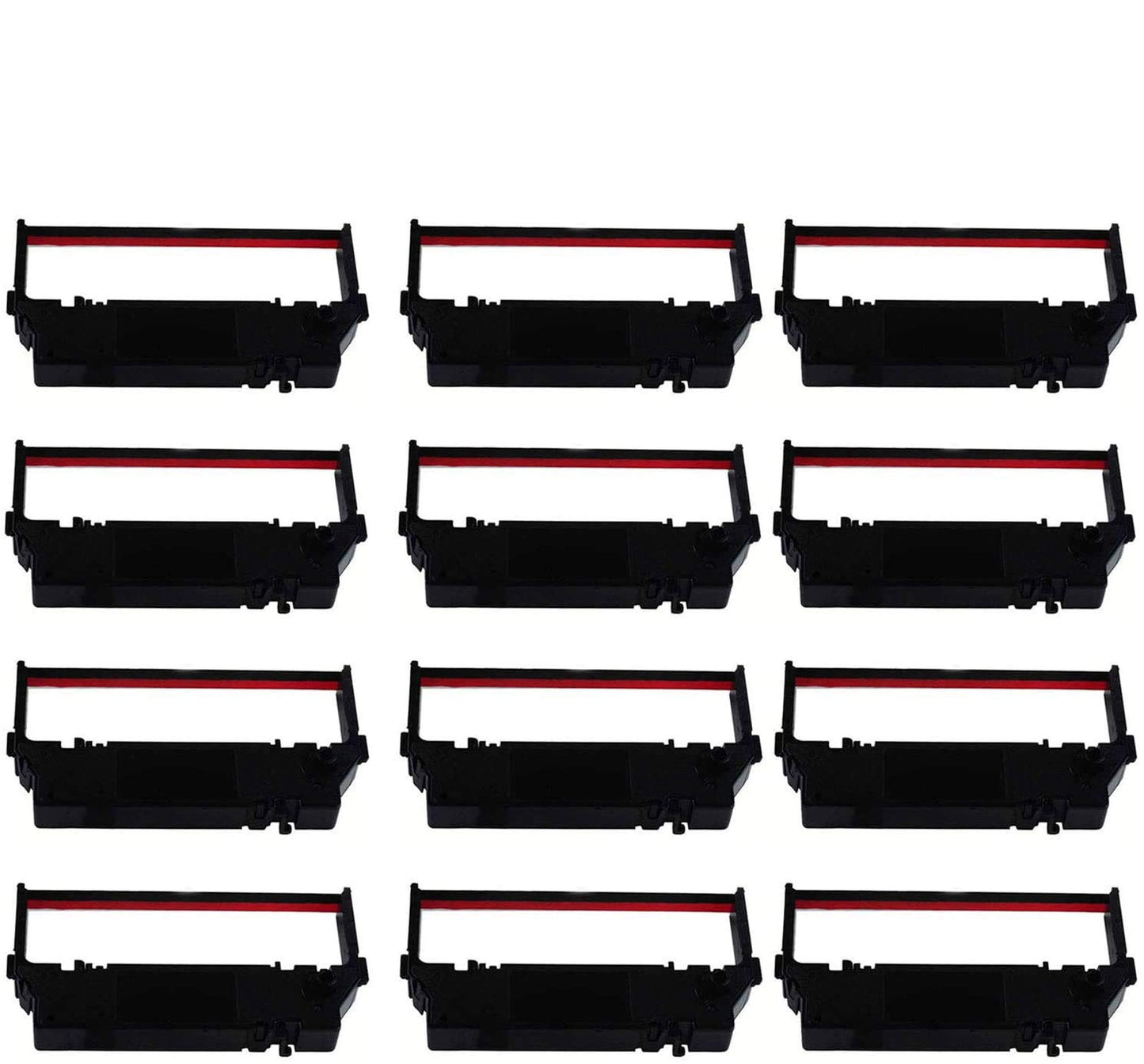 Printer Ribbon Cartridge Compatible with Star SP700, Star RC700BR, RC700, SP712, SP717, SP742, SP747, Black/Red Replacement, Pack of 12