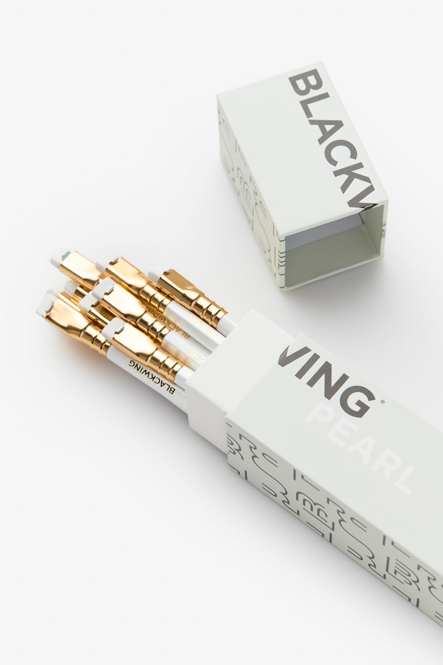 Blackwing Pearl Pencils - 12 Count, Incense-cedar, Premium Japanese Graphite, Pearlescent White, Balanced Lead, Great for Journaling and Writing