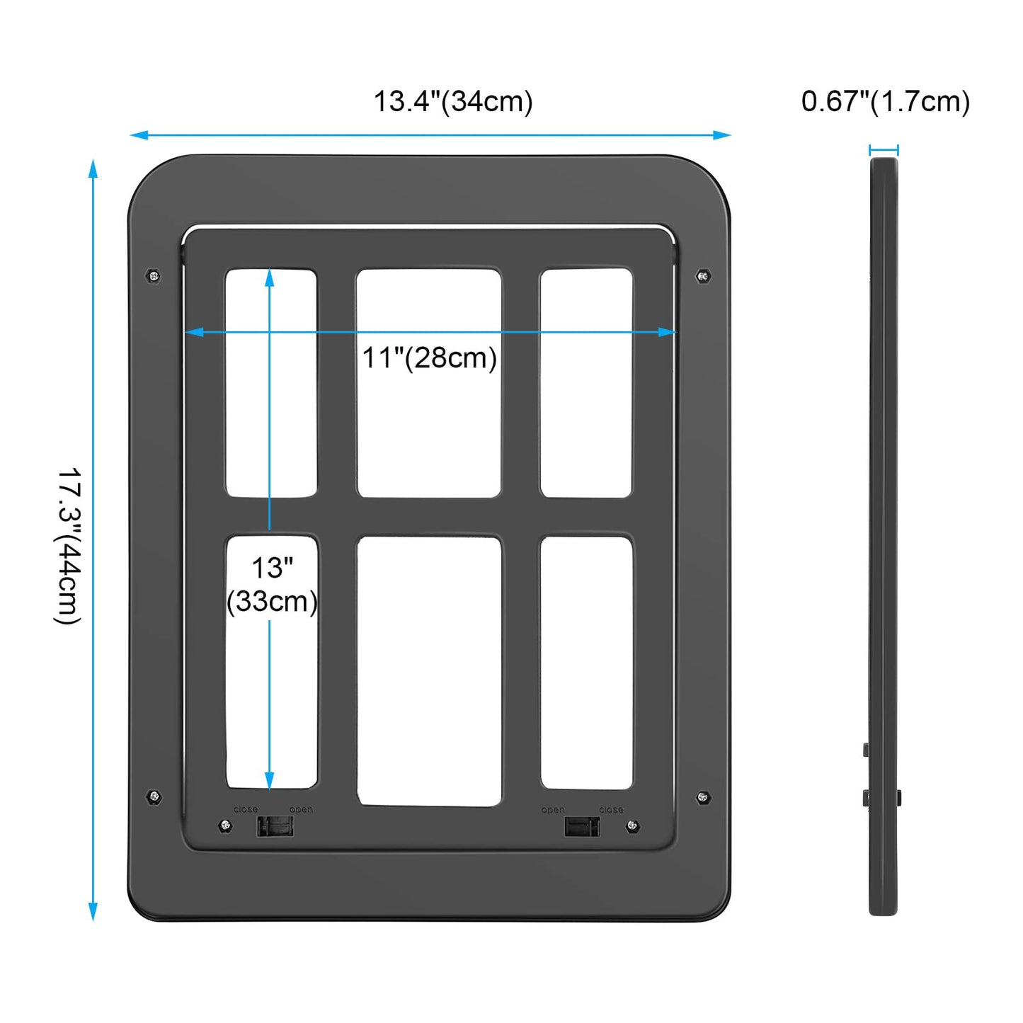 Ownpets Dog Screen Door, Inside Door Flap 12x14x0.4 Inch, Lockable Pet Screen Door, Magnetic Self-Closing Screen Door with Locking Function, Sturdy Screen Door for Dogs Cats