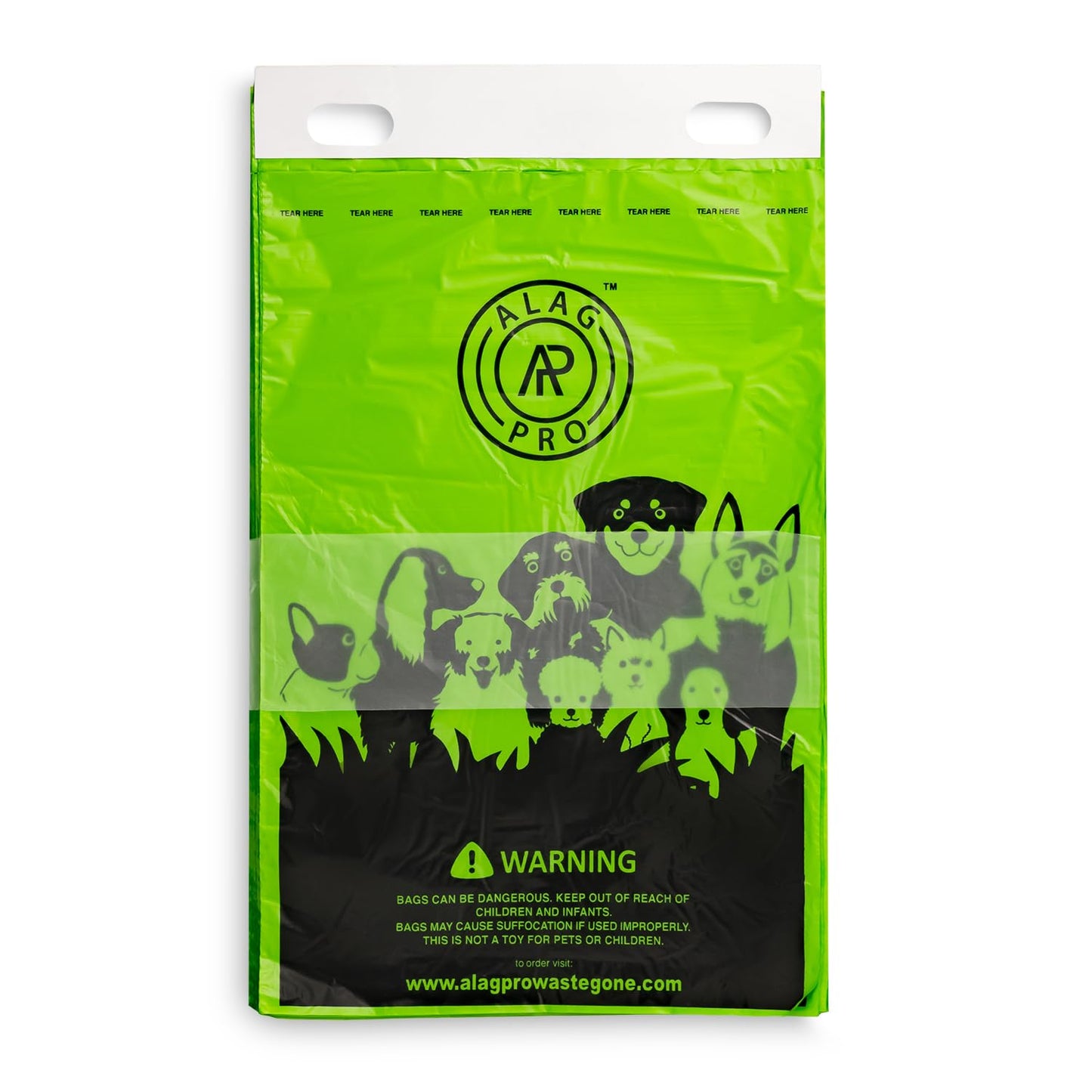 ALAGPRO® 800 Pull-Strap Dog Waste Station Refill Header Bags, Designed to Fit Any Pet Waste Header Stations - 8 headers of 100 bags