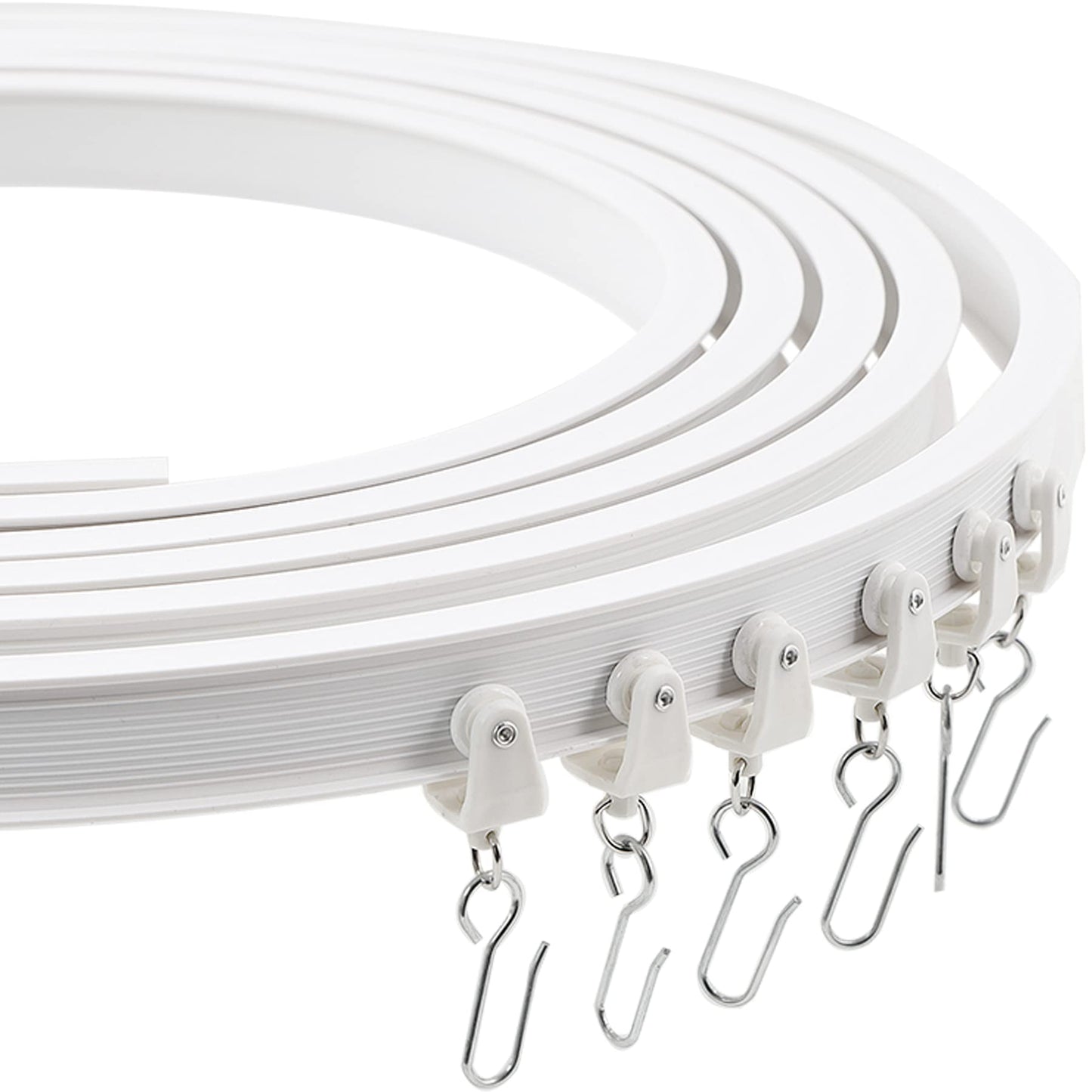 Trimold Premium Ceiling Curtain Track System, Flexible and Durable Design for Effortless Gliding, Ideal for Shower Window RV Room Dividers, Privacy and Home Décor
