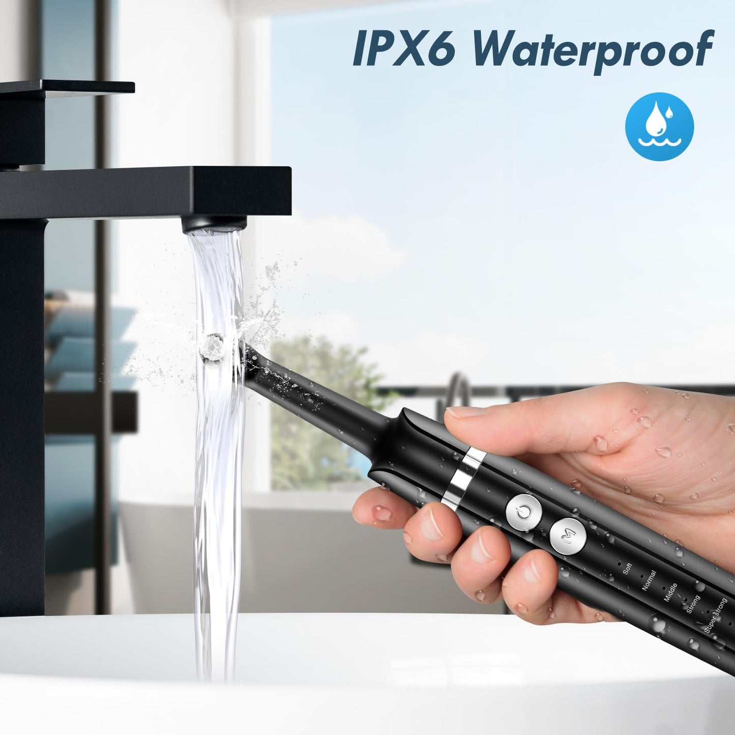 Barlisam Tooth Polisher, Rechargeable Teeth Polisher for Teeth Cleaning, Polishing and Whitening, Electric Dental Polisher Kit with 5 Multifunctional Heads, 5 Speed Modes, and IPX6 Waterproof