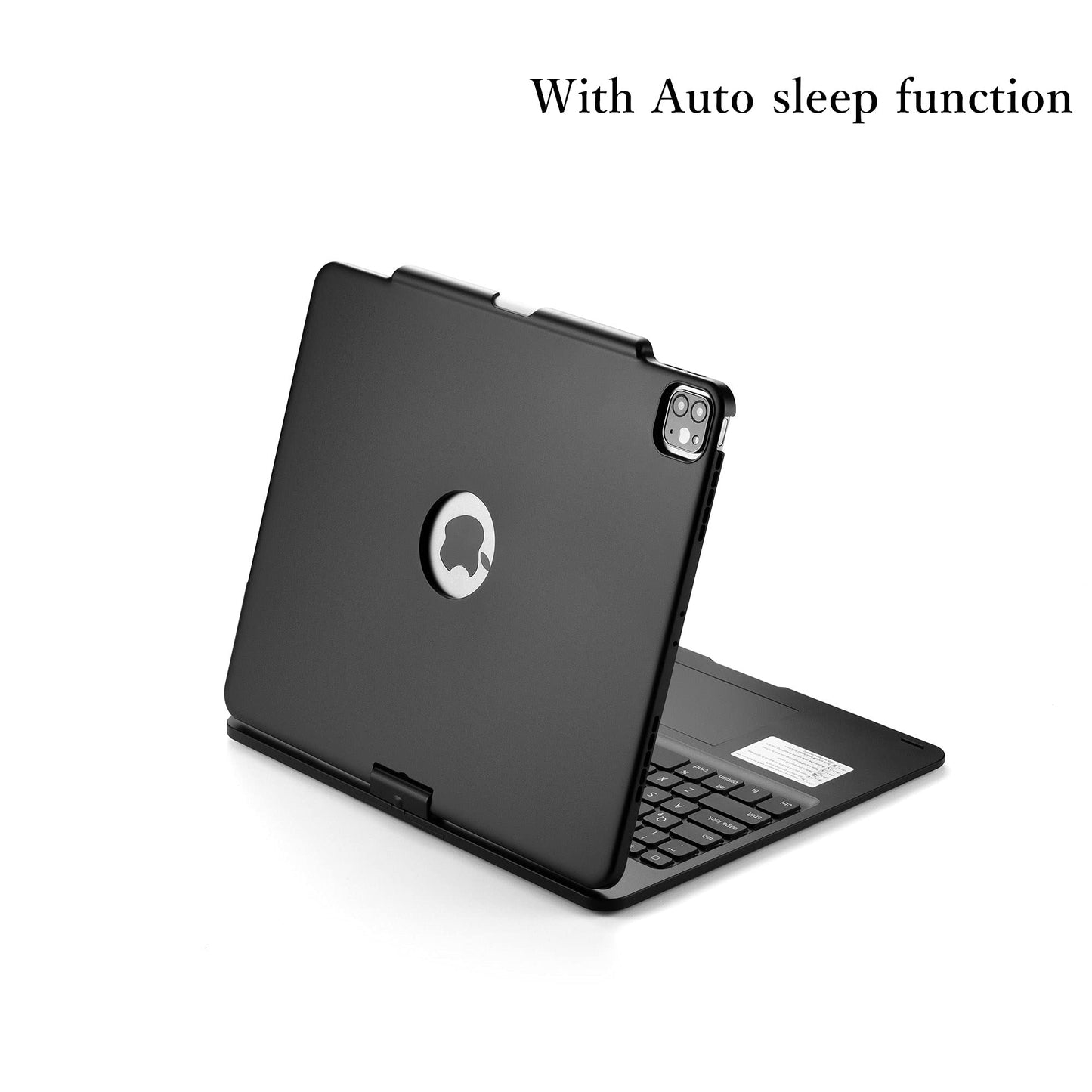 360° Rotatable Touch Keyboard for iPad Air 13 inch M2/ iPad Pro 12.9 inch 2022 6th Generation, Pro 12.9" 5th 4th 3rd Generation Backlight Keyboard Trackpad Foldable Keyboard Cover (Black)
