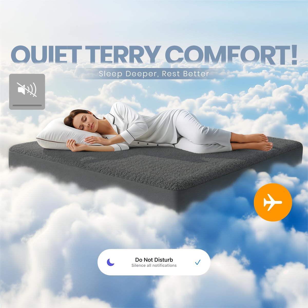 Utopia Bedding Waterproof Mattress Protector King Size, Premium Terry Mattress Cover 200 GSM, Breathable, Fitted Style with Stretchable Pockets (Grey)