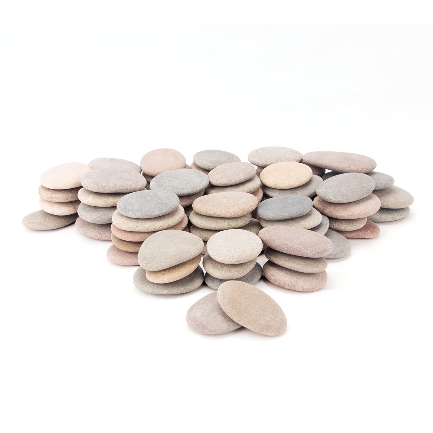 CFKJ [About 98 PCS - 103 PCS](18.1 Pounds) Painting Rocks,2.23""-3.68"" River Rocks,Flat Stones2