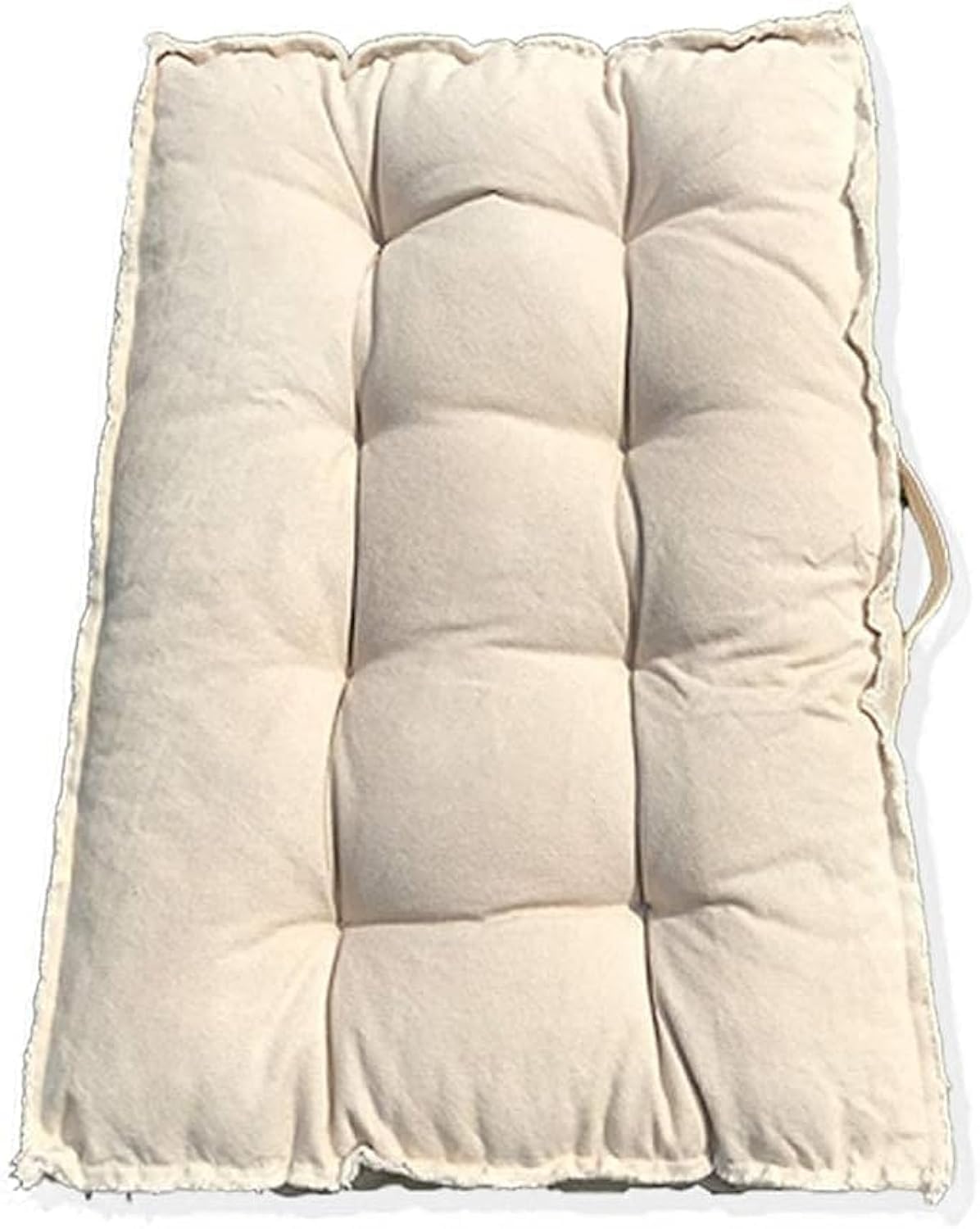 Large Floor Pillow Meditation Cushion,Tufted Seat Cushions Reading Nook Cushion Floor Pillows Seating for Adults/Kids, Thick Floor Cushion Sitting Pillow for Living Room Balcony Outdoor（Beige）