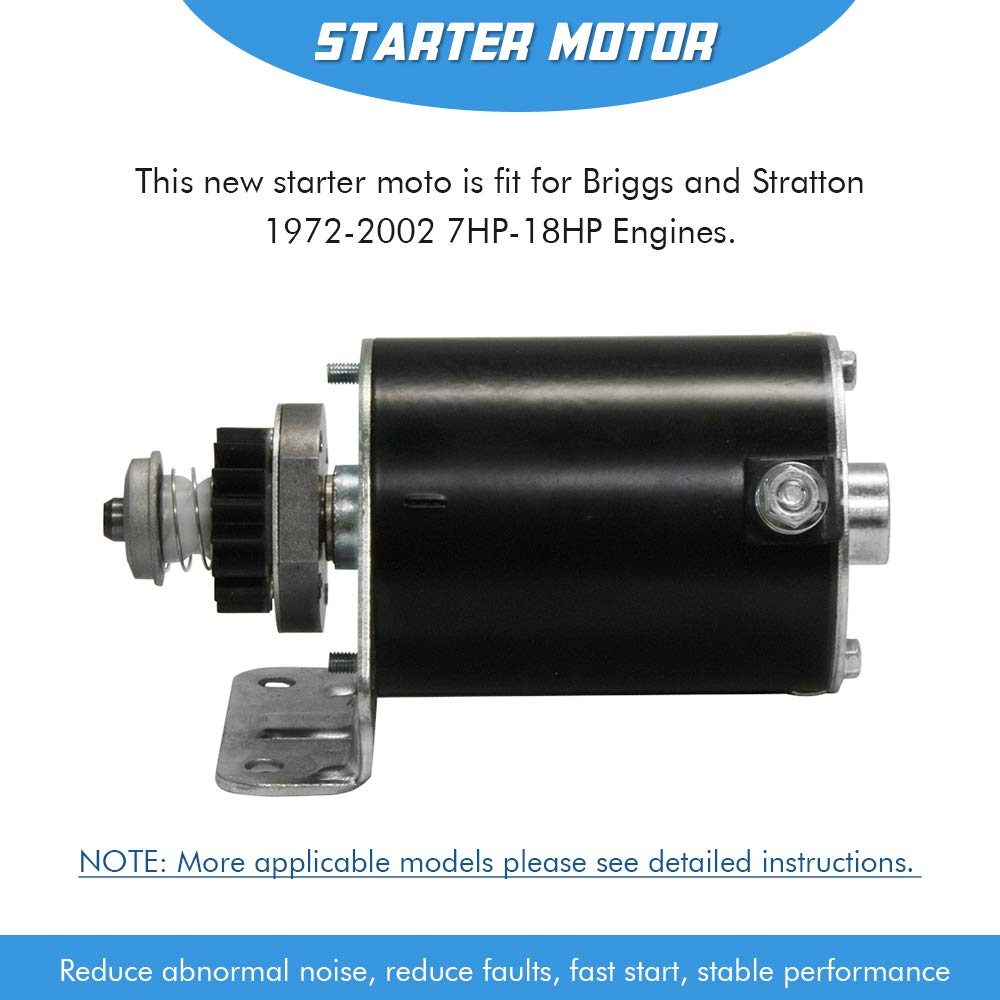 5742N Starter Motor Plastic gear with16 Teeth Compatible with L118 L120 Briggs & Stratton for Lawn Mower 7-22Hp41022003 497595 497594 391423 390838 392749 394805 491766 693054 SBS0001 AM122337 AM39137