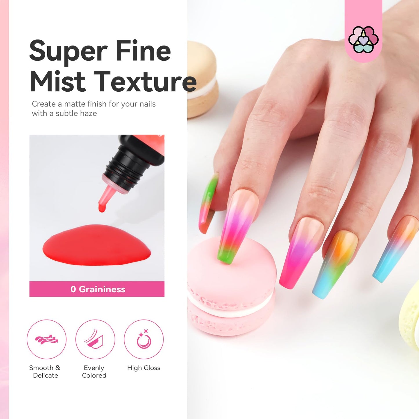 SAVILAND 12 vitality Colors 15ml Airbrush Gel Nail Polish Set With Fine Mist Nail For Color Spray Perfect Nail Art Design Without Dilution Soak Off Nails Gel Set For Beginners Profession French Nail Lover