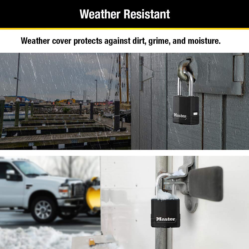 Master Lock Magnum Heavy Duty Outdoor Padlock with Key, 2 Pack Keyed-Alike M115XTLF