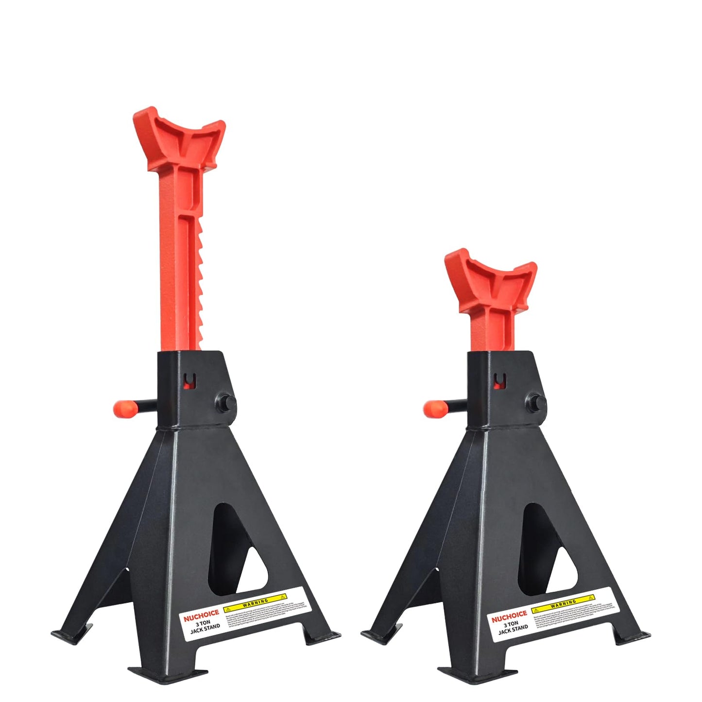 NUCHOICE 3 Ton Jack Stands, Heavy Duty 6.600 lbs Capacity, Pair for Lifting SUVs, Pickup Trucks, Cars, UTVs/ATVs